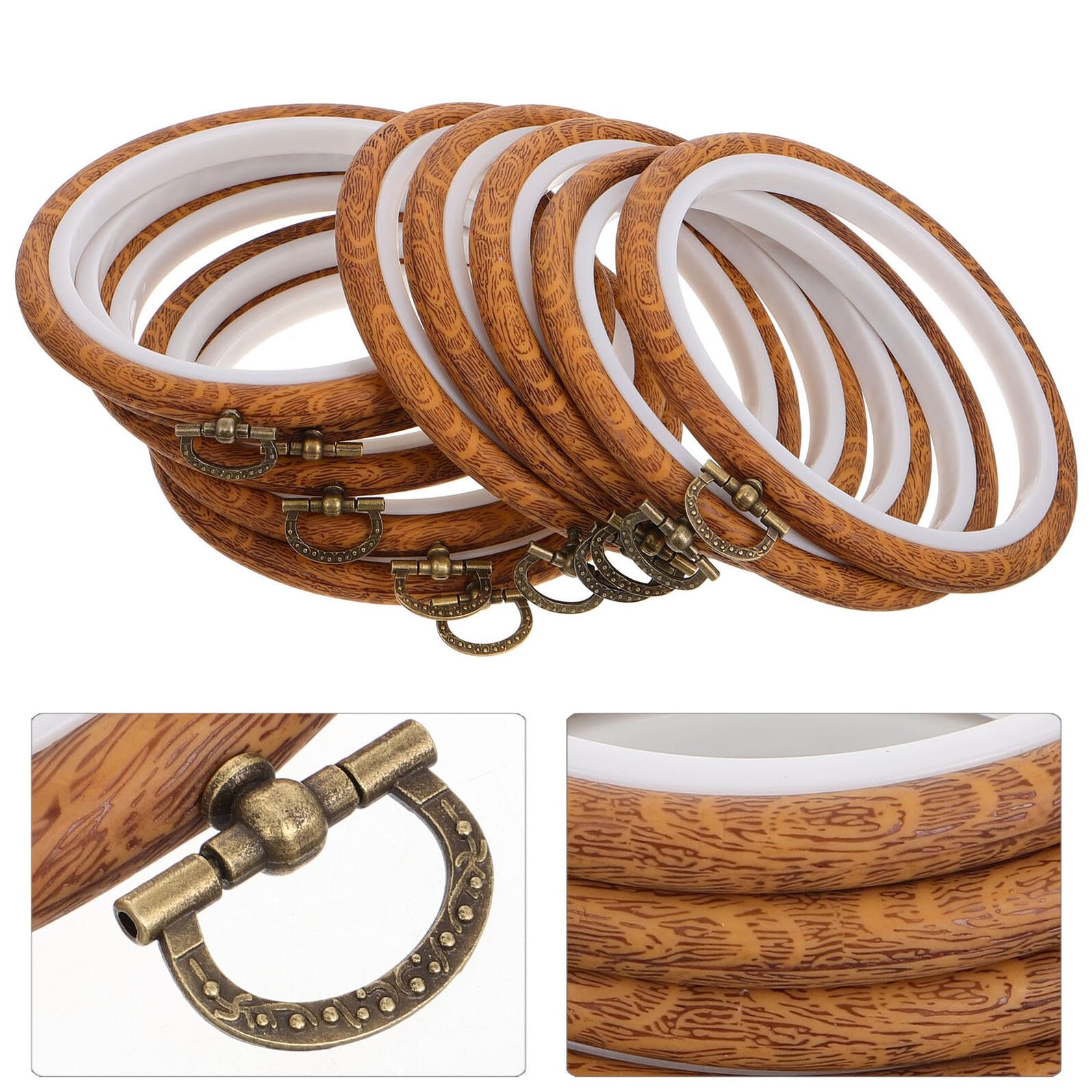 DIYEAH 20 Piezas Aros de Bordado Ovalados de Pequeños para Punto Cruz Bastidores DIY para Manualidades y Exhibición Herramienta de Bordado Texturizada Kit de Anillos para Bordar