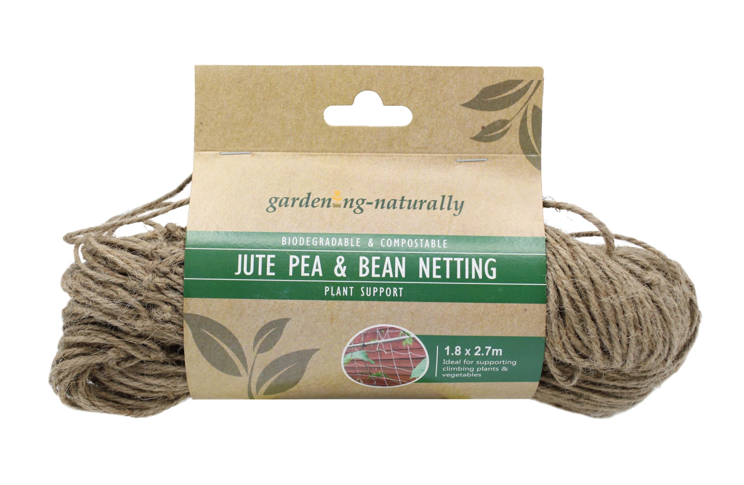 Gardening Naturally Natural, Green Pea And Bean Biodegradable Natural Jute Netting (1.8M X 2.7M Natural)