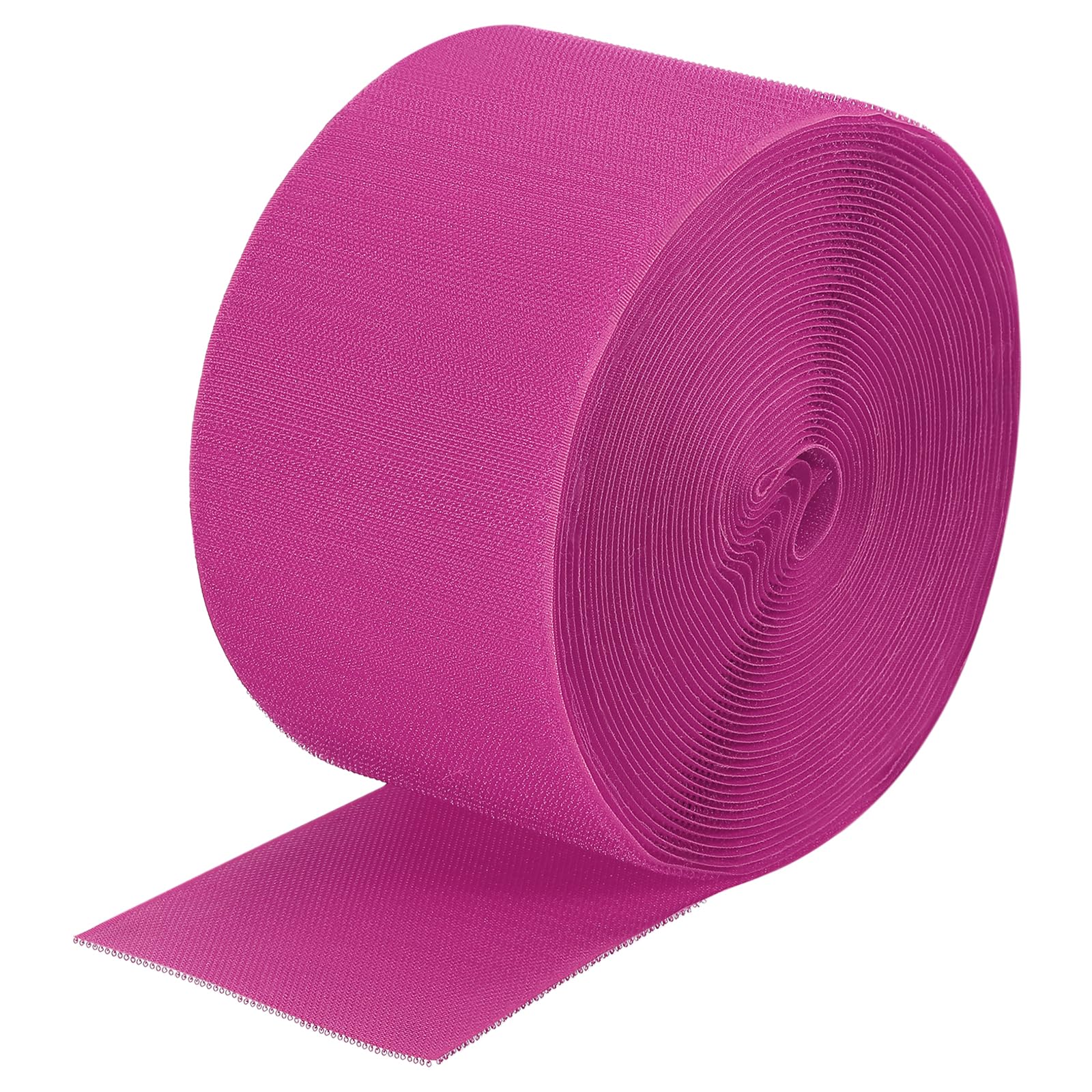 PATIKIL 41 ft x 4" Gymnastics Mat Hook Fastener, Gymnastics Cheer Mats Nylon Hook Tape Strip for Tumbling & Wrestling Mat, Carpet Bonded Foam Seams Repair, Gym Floor Accessories, Rose Red