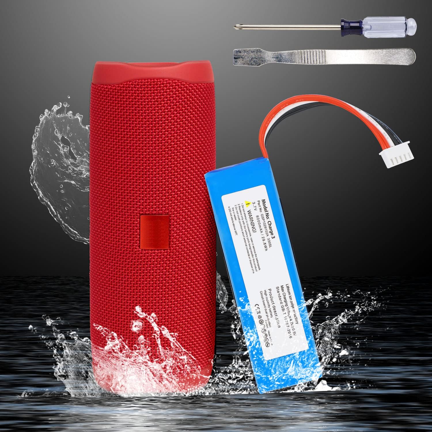 6000mAh GSP1029102R Battery Replacement Compatible with JBL