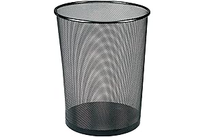 Office Depot Metro Black Mesh Metal Wastebasket, 22351