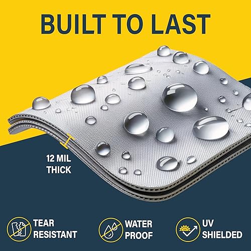 Miniatura 3 de (King) - Bolsa de colchón para mudanza y almacenamiento con cremallera y 8 asas de transporte, impermeable, resistente a los rayos UV, resistente,