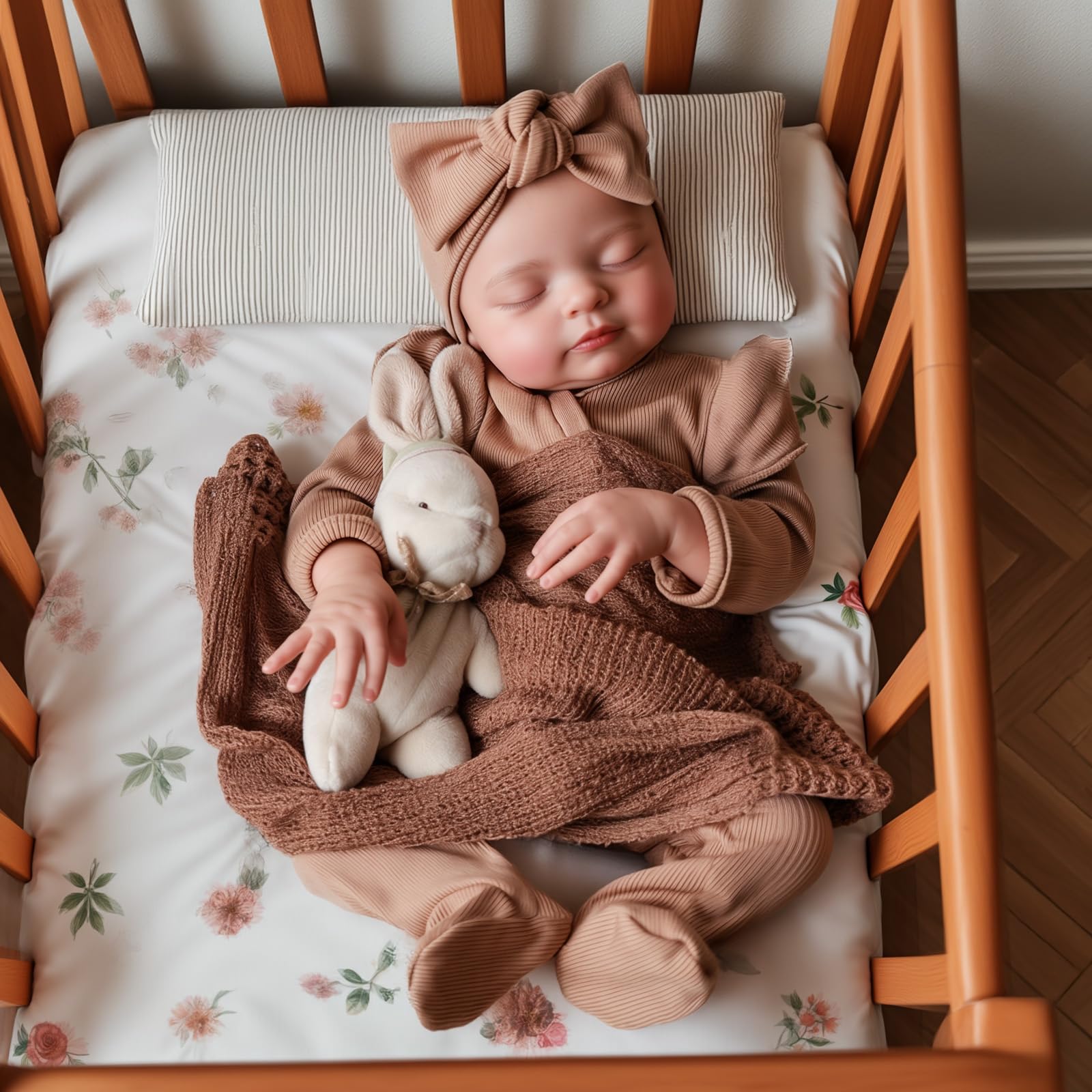 JIZHI Reborn Puppen 20 Zoll Reborn Babies Puppen Mädchen Realistische Baby Stoff Körper Schlafen Reallife Neugeborenen Look Real Lifelike Kleinkind Schließen Sie die Augen