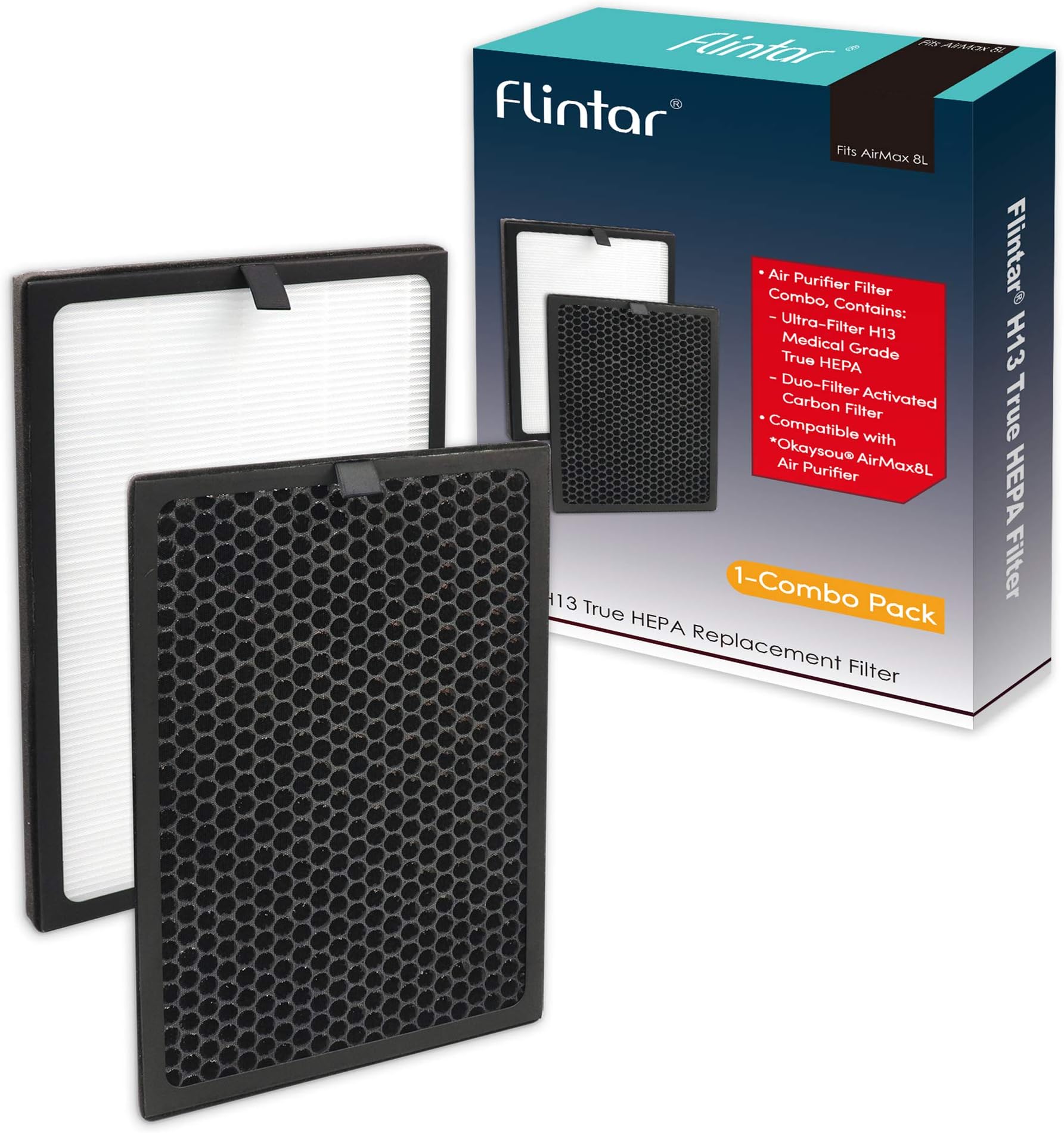 Flintar Air Max 8L True HEPA Replacement Filter Set