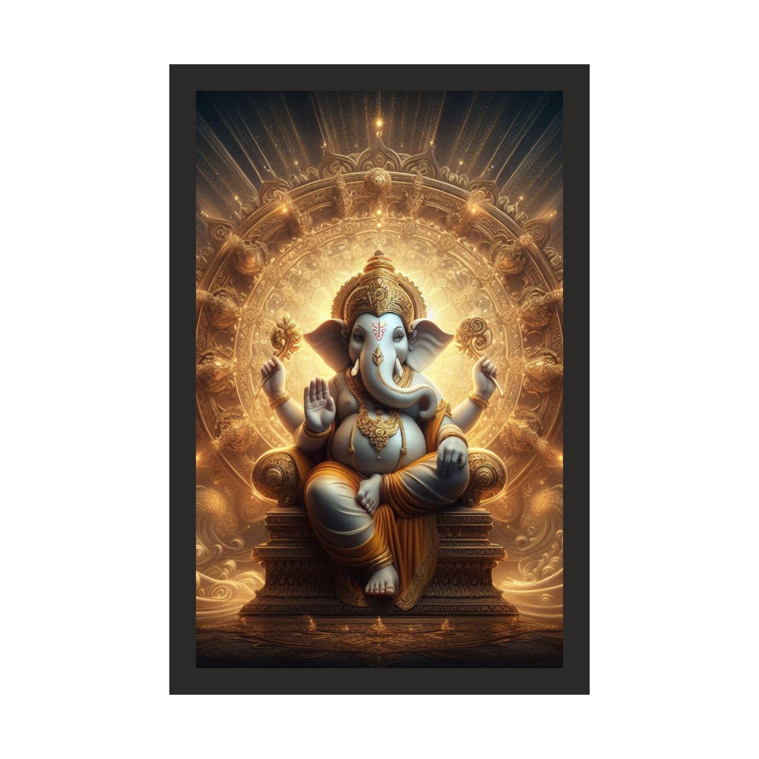 Majestic Mandala Ganesha: 24x36