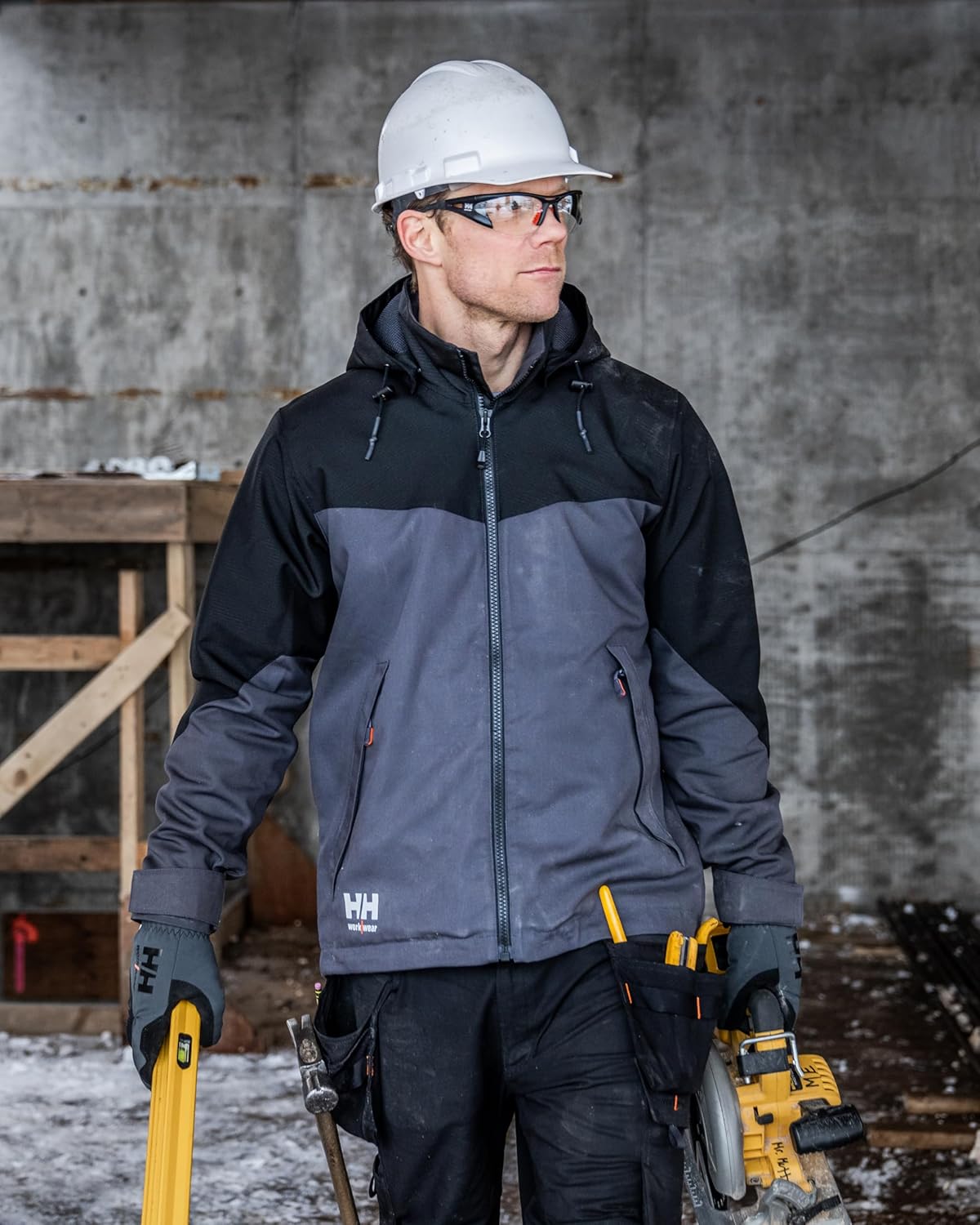 Helly-Hansen Men's Workwear Oxford Winter Jacket, 997 Black/Dark Grey - L
