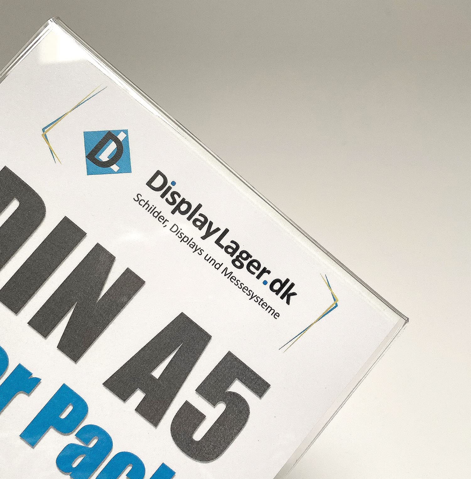 DisplayLager - 12'er Sparpack, Gerader Tischaufsteller/Thekenaufsteller aus Transparentes Acryl (A5)