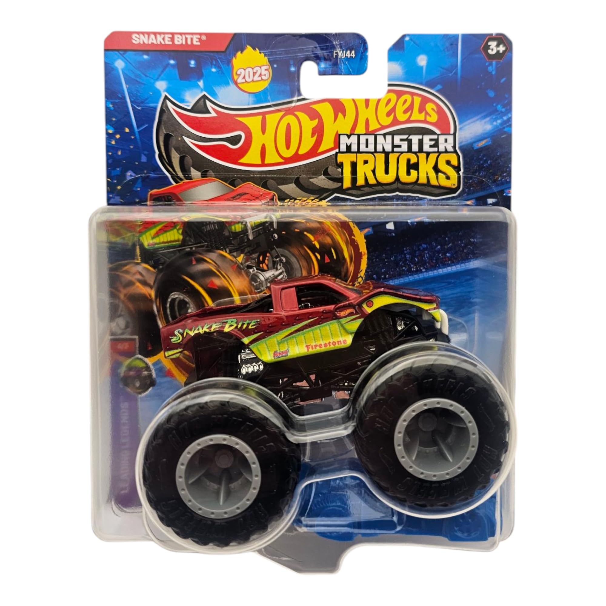 Hot Wheels Monster Trucks Snake Bite, 2025 Edition, Die-Cast Monster Truck Toy, Ages 3+