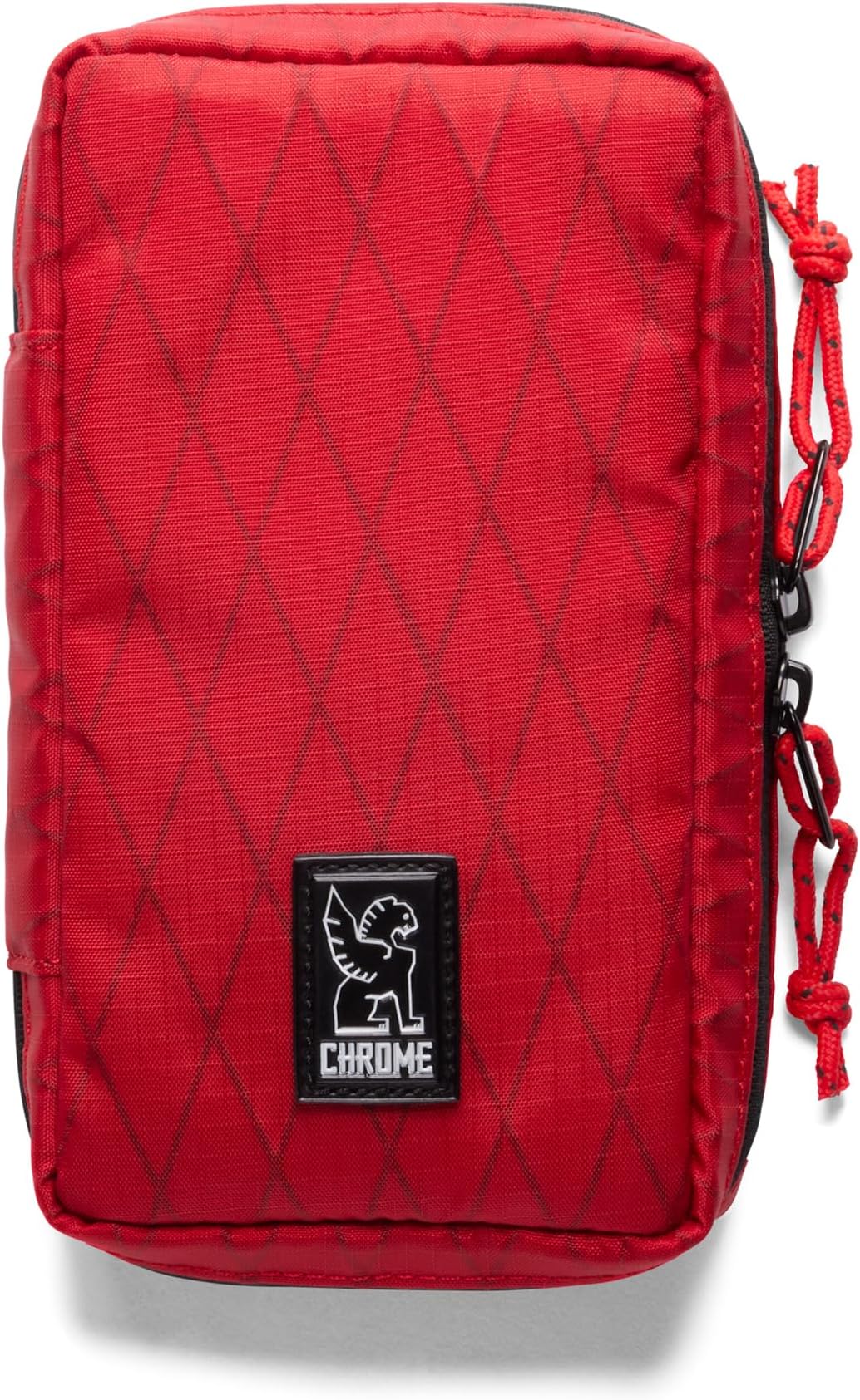 ChromeIndustries Tech Accessory Utility Pouch - Bag Organizer for Cables, Chargers, Stylus, and Pens, Red X