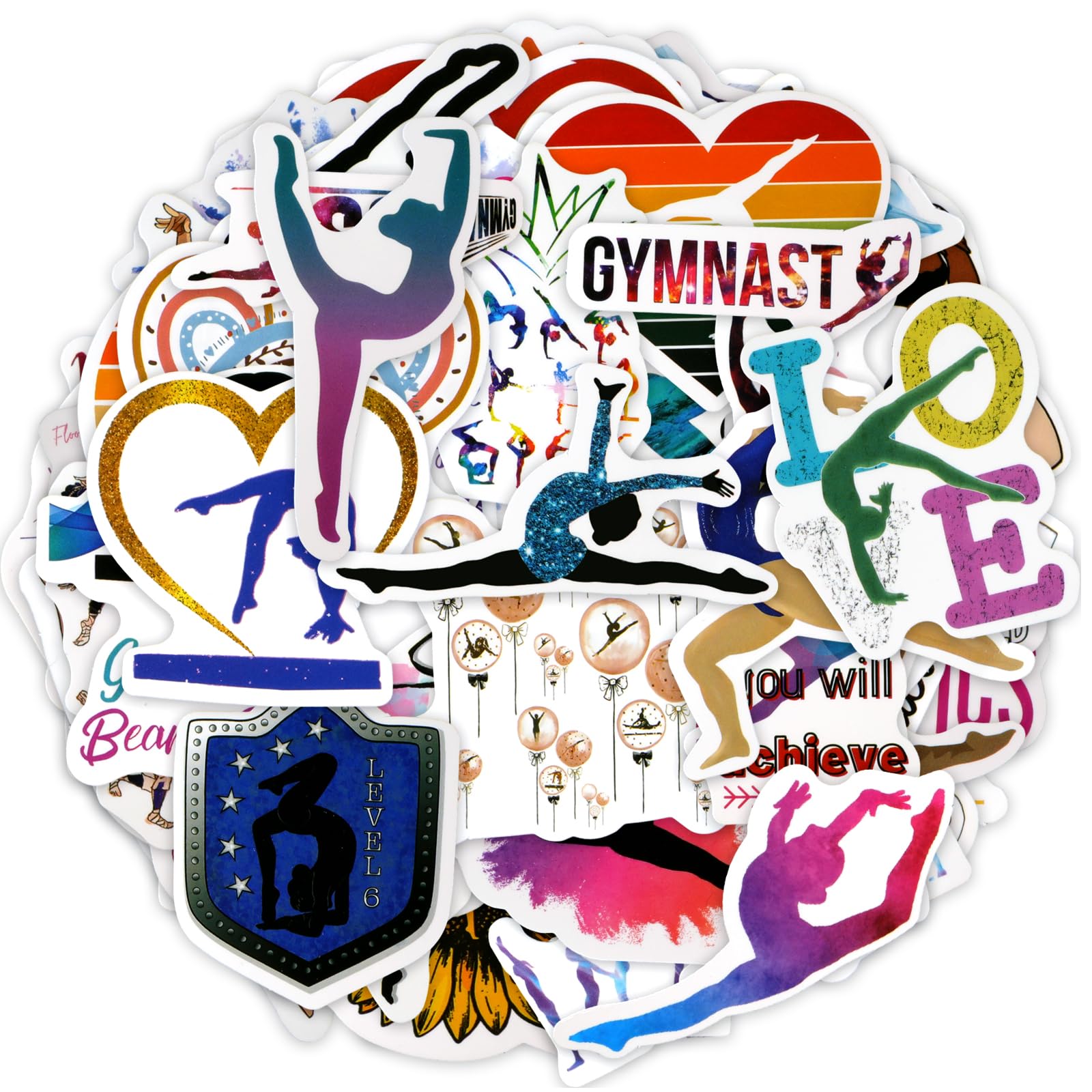 55pcs Dance Stickers - Dancing Stickers for Scrapbooking, Ballet, Gymnastics, Cars, Laptop & Party Favors