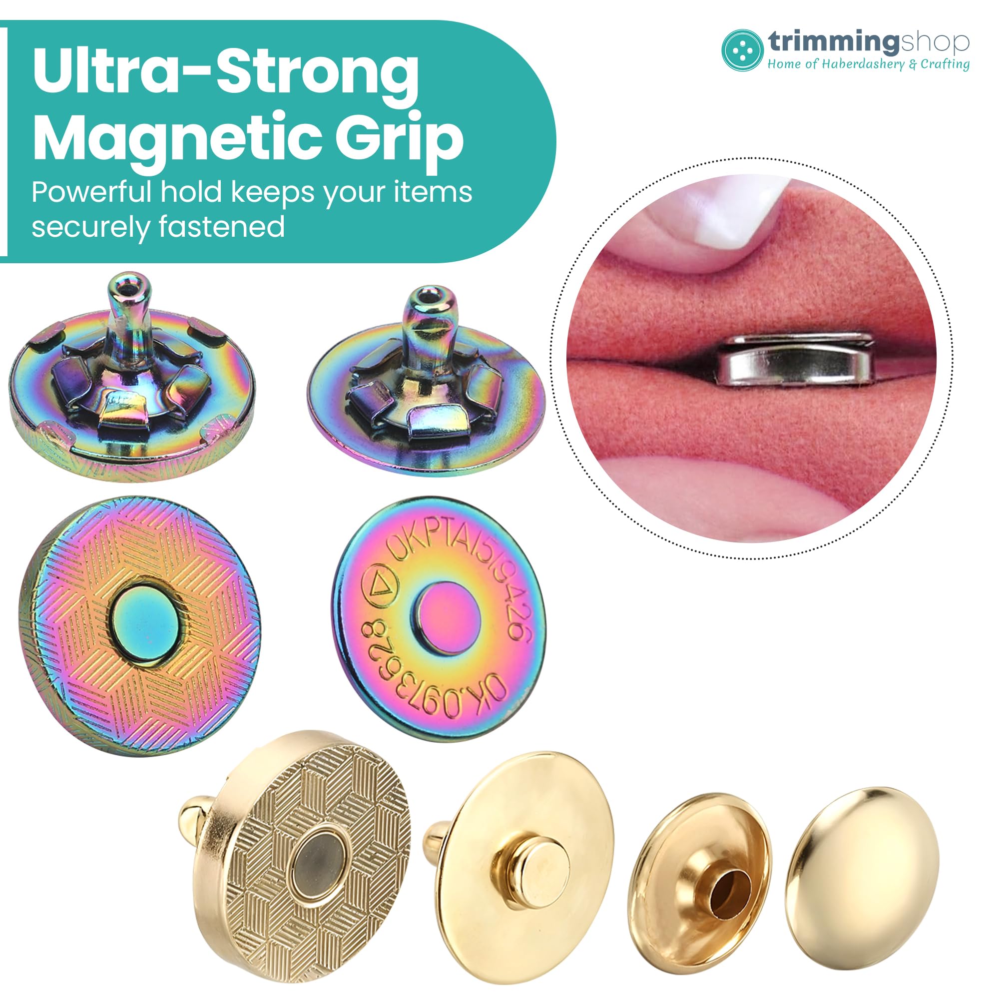 Trimming Shop Kit de cierre de cuero para manualidades, remaches tubulares de doble tapa de 8 mm, pernos de resorte en S de 15 mm, cierres magnéticos de 14 mm y caja de almacenamiento apilable para
