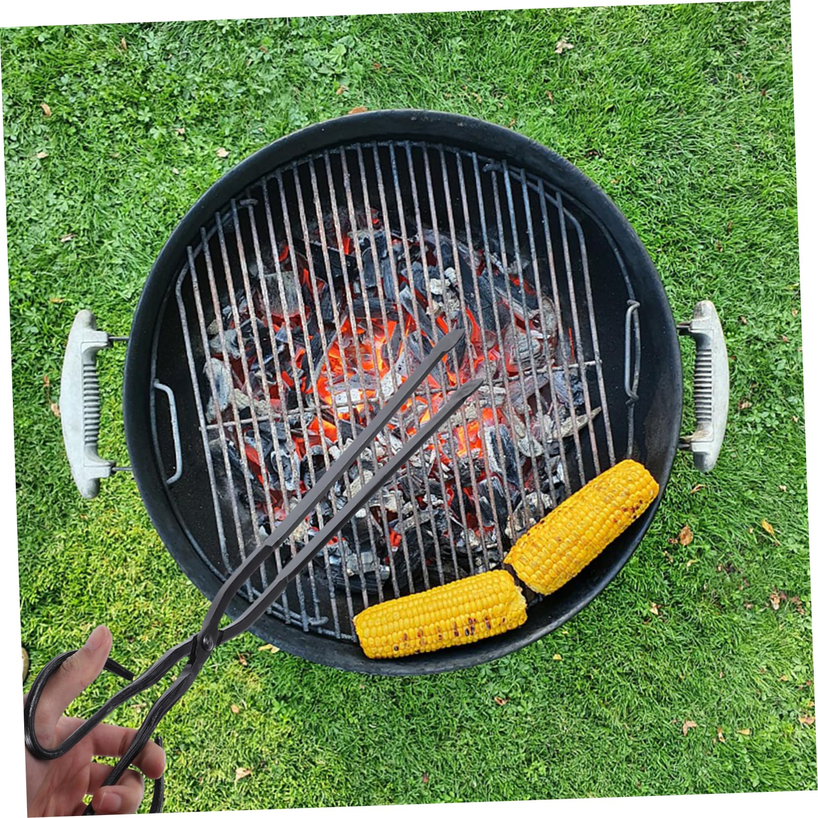 BESTonZON Pinzas de Barbacoa de Mango para Herramienta de Carboncillo para Camping y Cocina Exterior Varios estilos