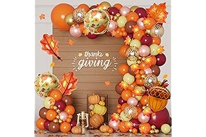 Fall Leaf Balloons Arch Kit -Autumn Thanksgiving Decorations