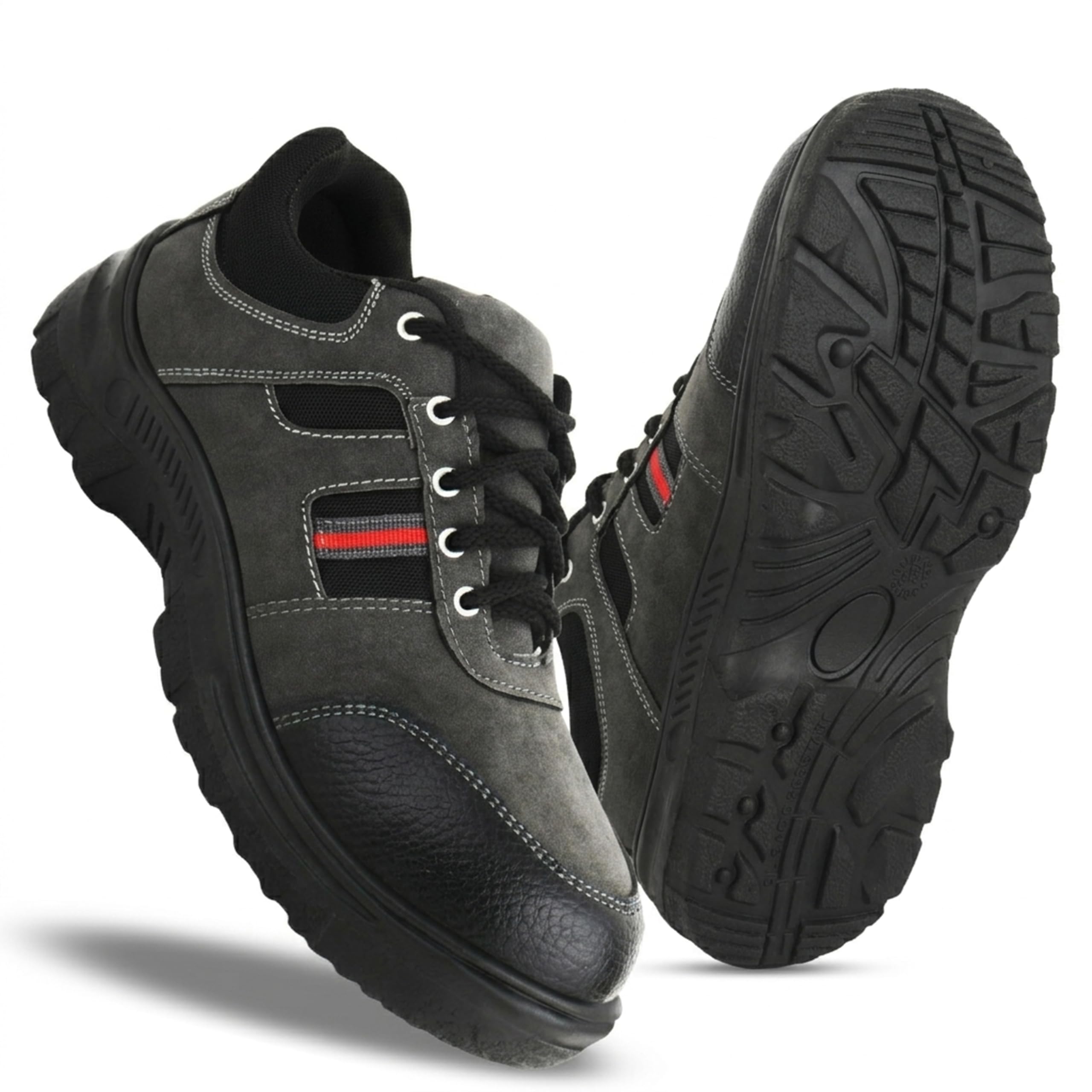 elecant Safety Work Shoes | Anti-Slip & Water Resistant |Lace-up and PVC Sole| Factory and Industrial Work | Safety Shoes for Men’s (Black)-picture-36
