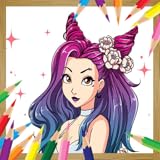 Cute Anime Coloring Book