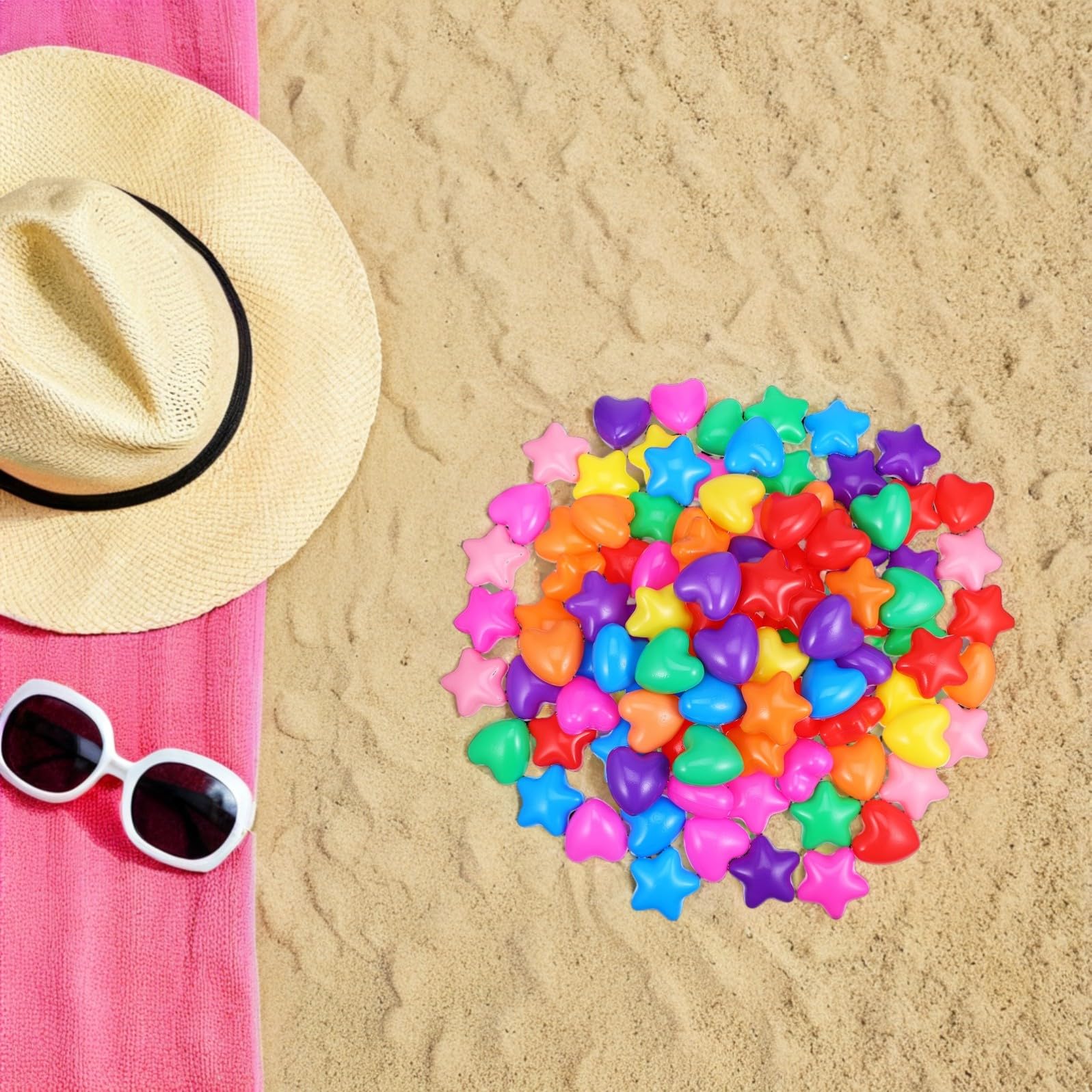 Palline a Stella per Piscina 100 Pezzi in Plastica per Bambini