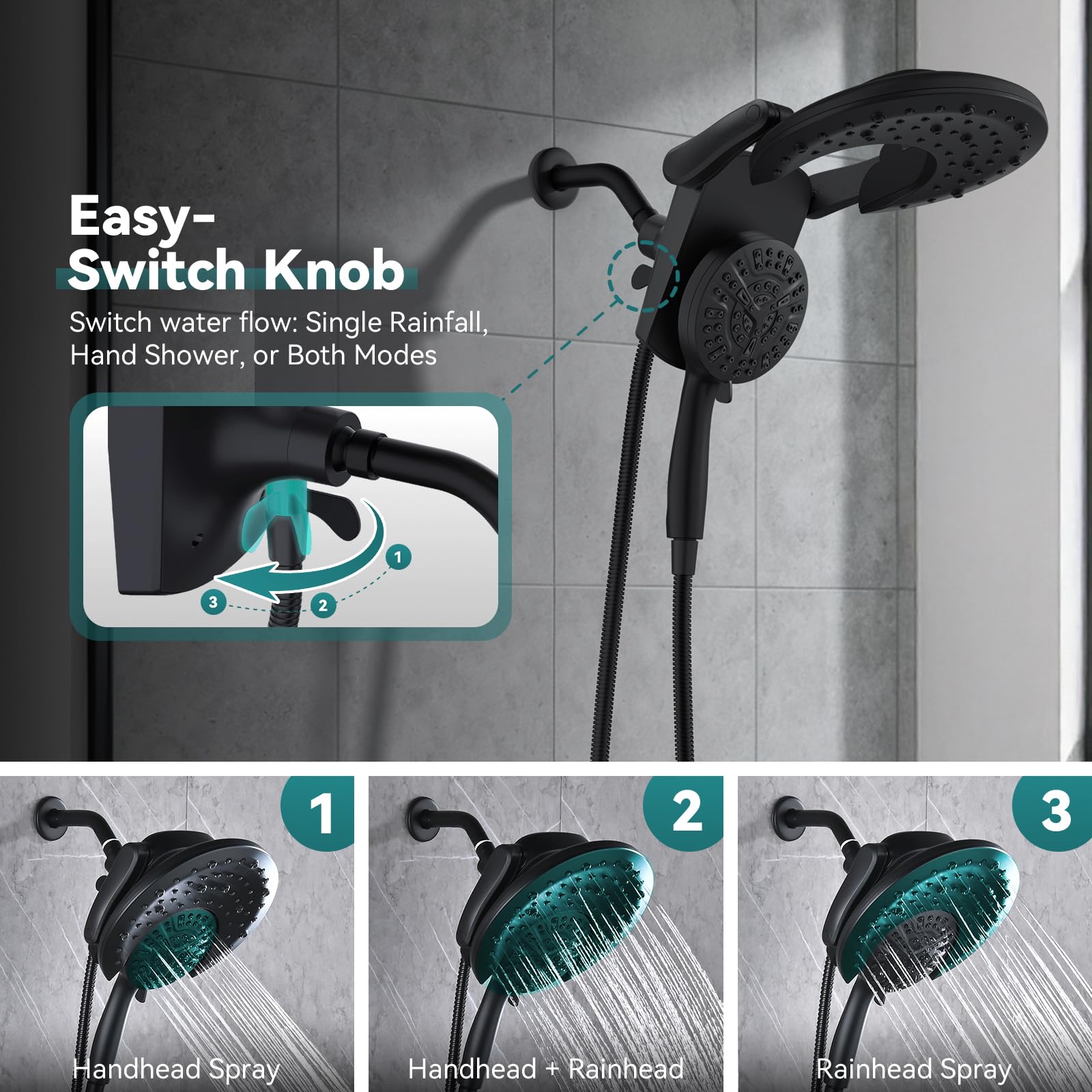 Amazon.co.jp: 浴室用シャワーヘッド、ブラック仕上げ。 : Home & Kitchen