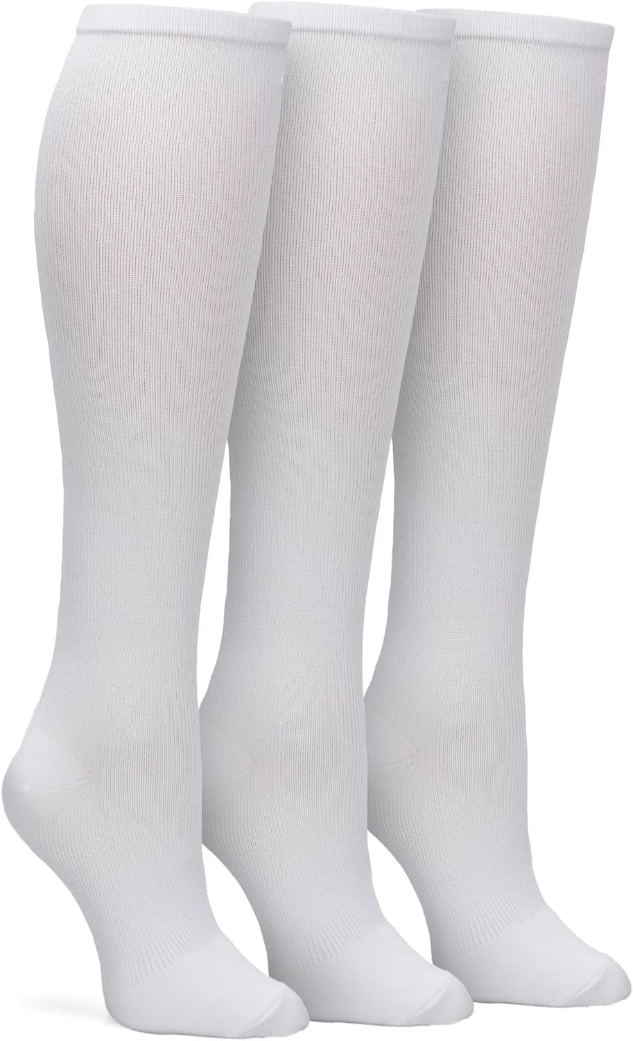 Nurse Mates 3 Pack Women's Compression Socks | 12-14 mm/Hg | Reduce Swelling | Improve Circulation | One Size | 3 Pair