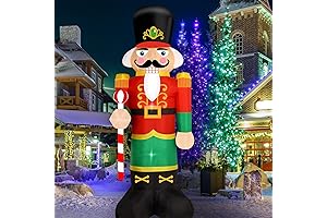 8 Feet Christmas Inflatable Nutcracker Lighted Blow Up Christmas Yard Decoration