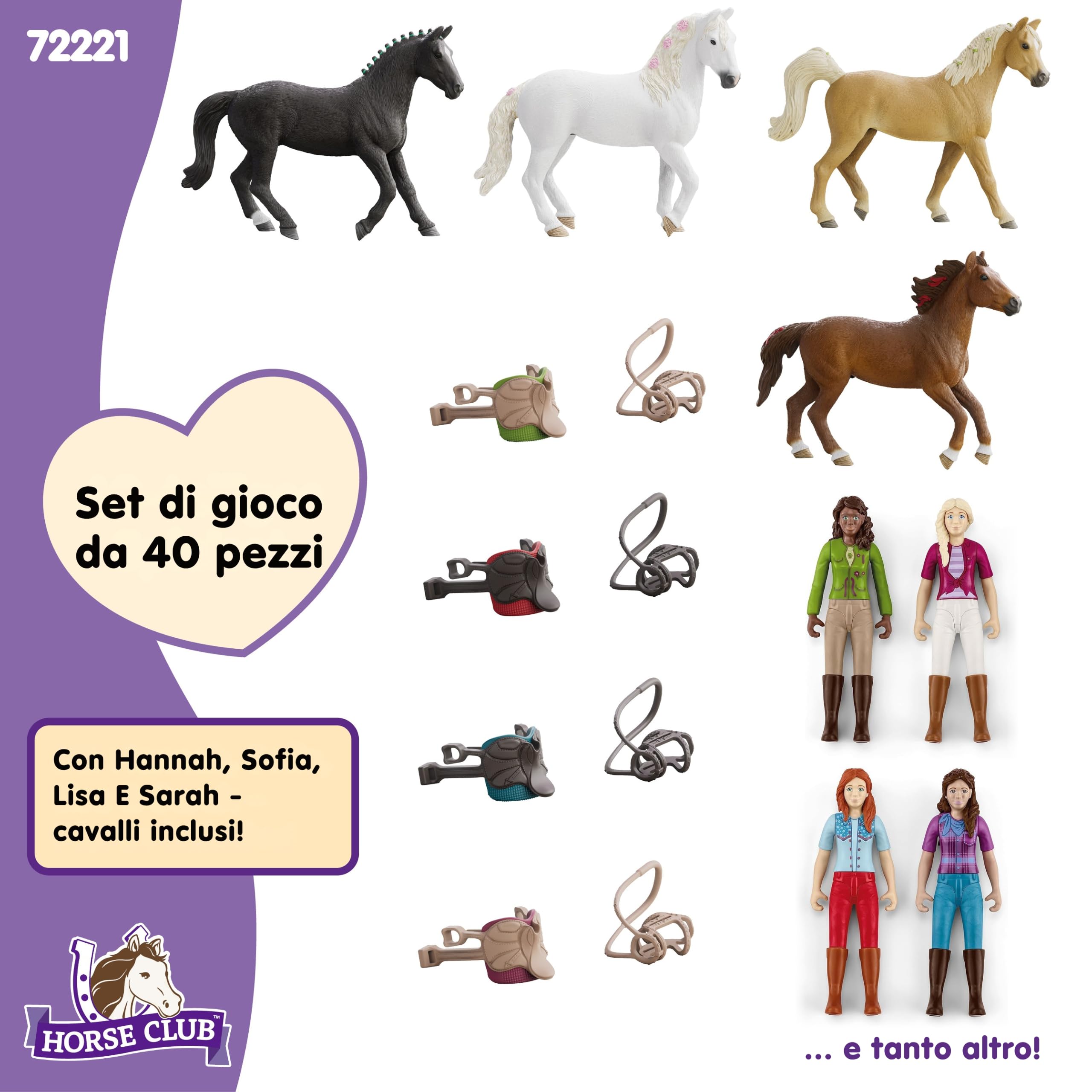 Schleich HORSE CLUB | Gita a cavallo 72221 | dai 5 anni | 40 pezzi