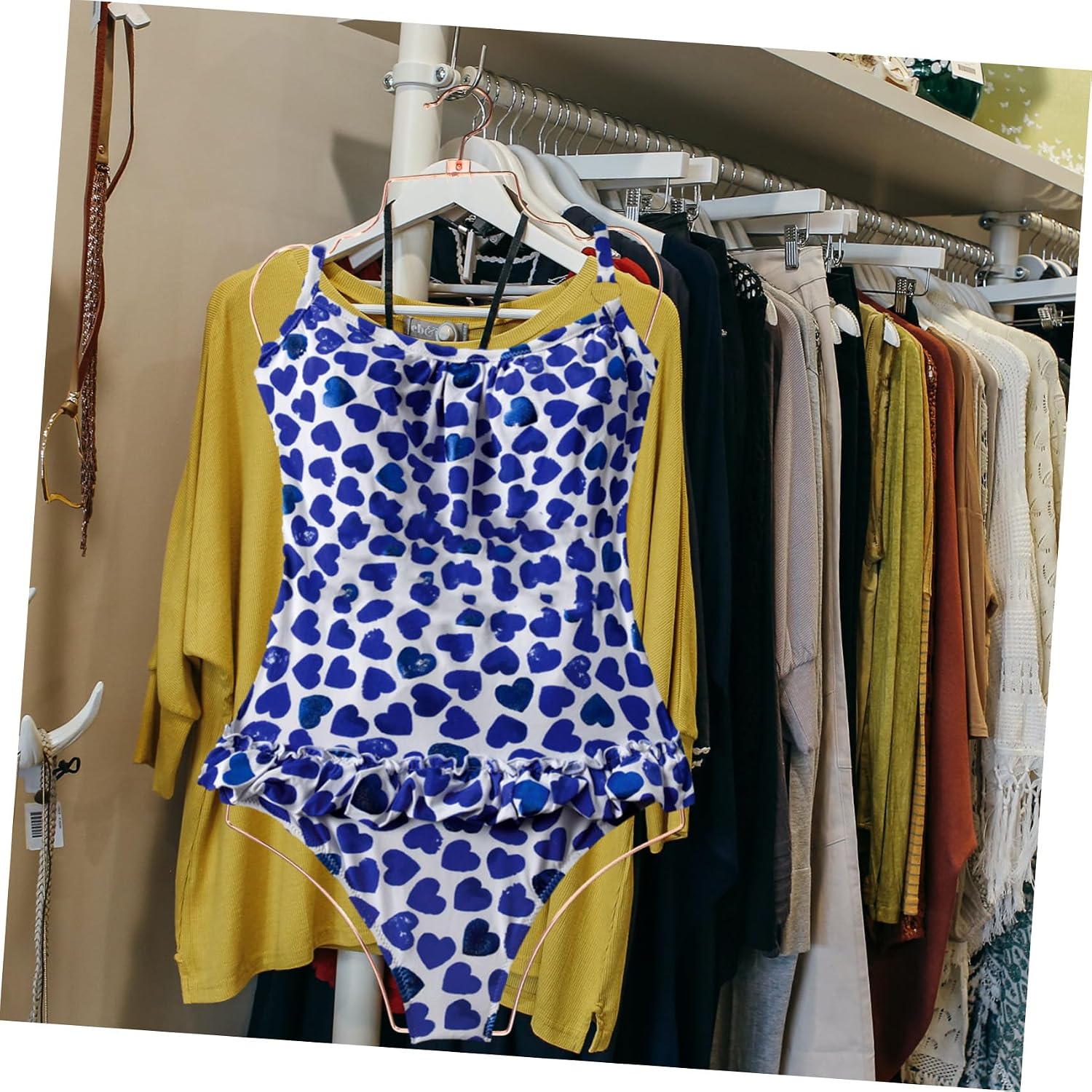 Amosfun Swimsuit Hanger Creative Body Shape Display Rack for Bikinis Swimwear and and Stylish Design for Closet Organization and Decor