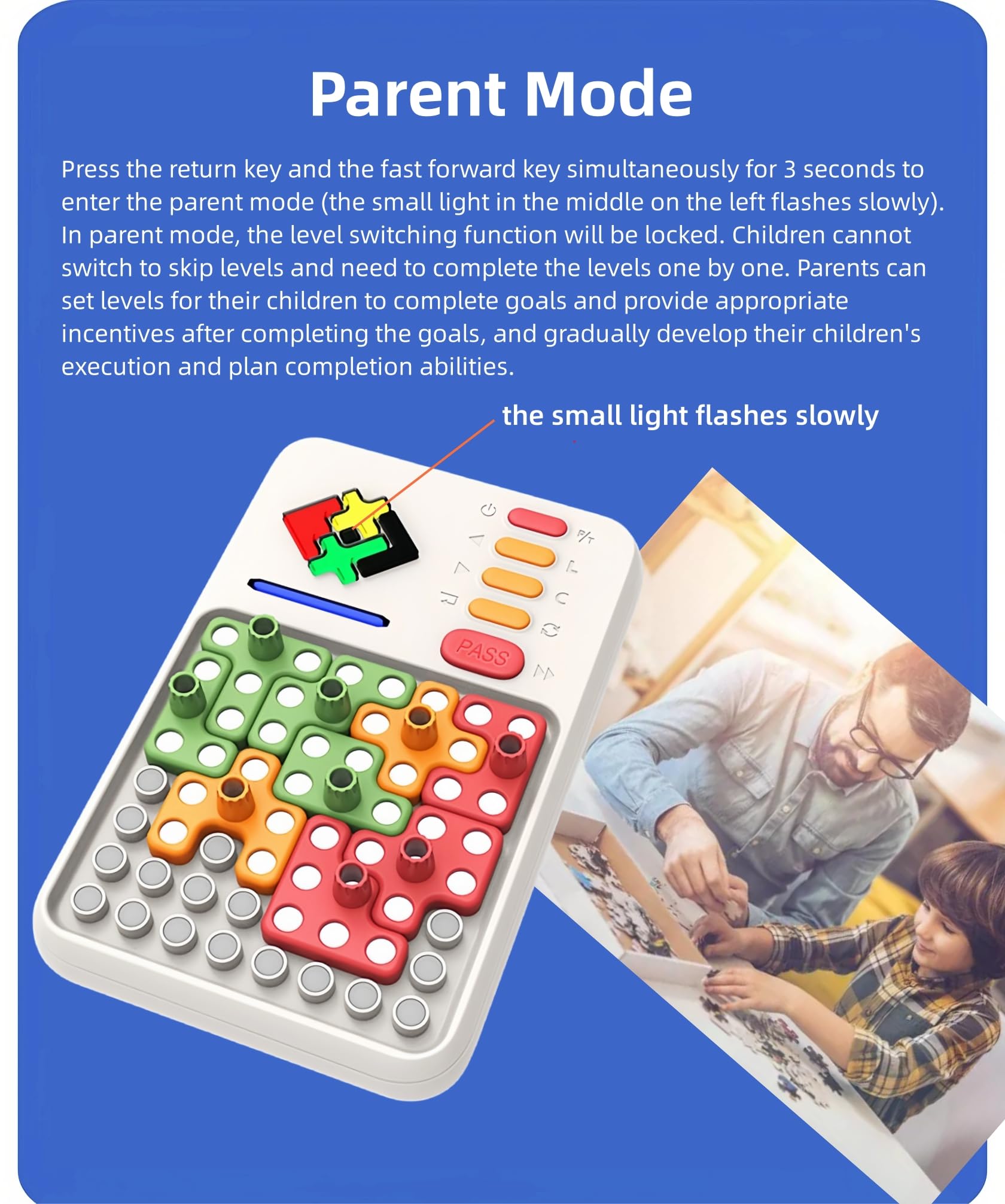 CZT Súper Bloque Consola de Juegos de Rompecabezas 1030 Niveles de Juego Laberinto Pensamiento lógico Máquina de Juegos Juguetes para niños/Adolescentes Regalos para niños/niñas/Estudiantes
