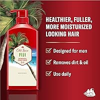 Vista 2 de Old Spice Fiji - Juego de champú y acondicionador 2 en 1 para hombres, aroma a coco y madera tropical, cabello más saludable, más completo