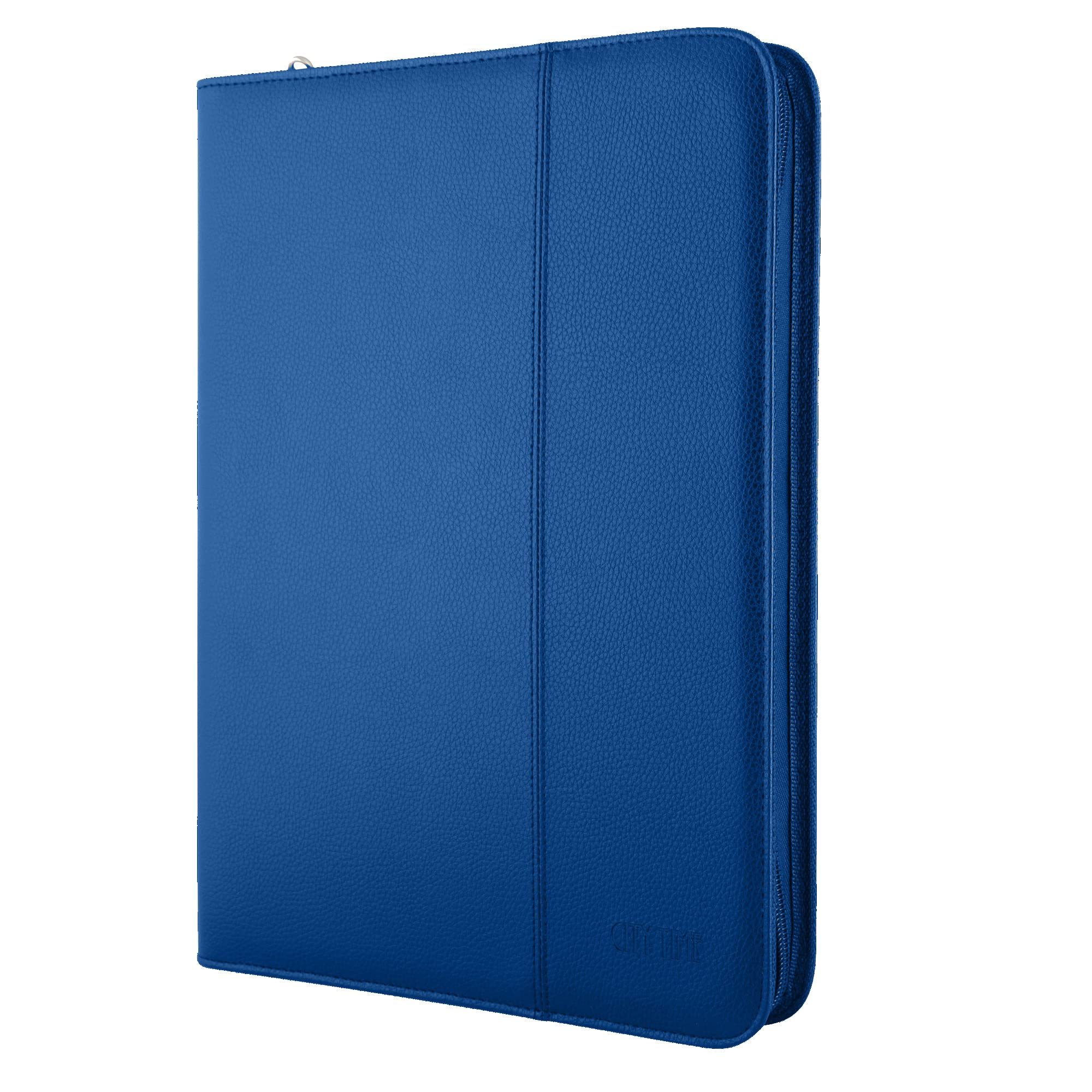 Niji 4851-Bl materiał, skóra niebieska – osobisty organizer (tkanina, skóra, niebieski, 2 kieszenie, zamek błyskawiczny, 255 mm, 345 mm)