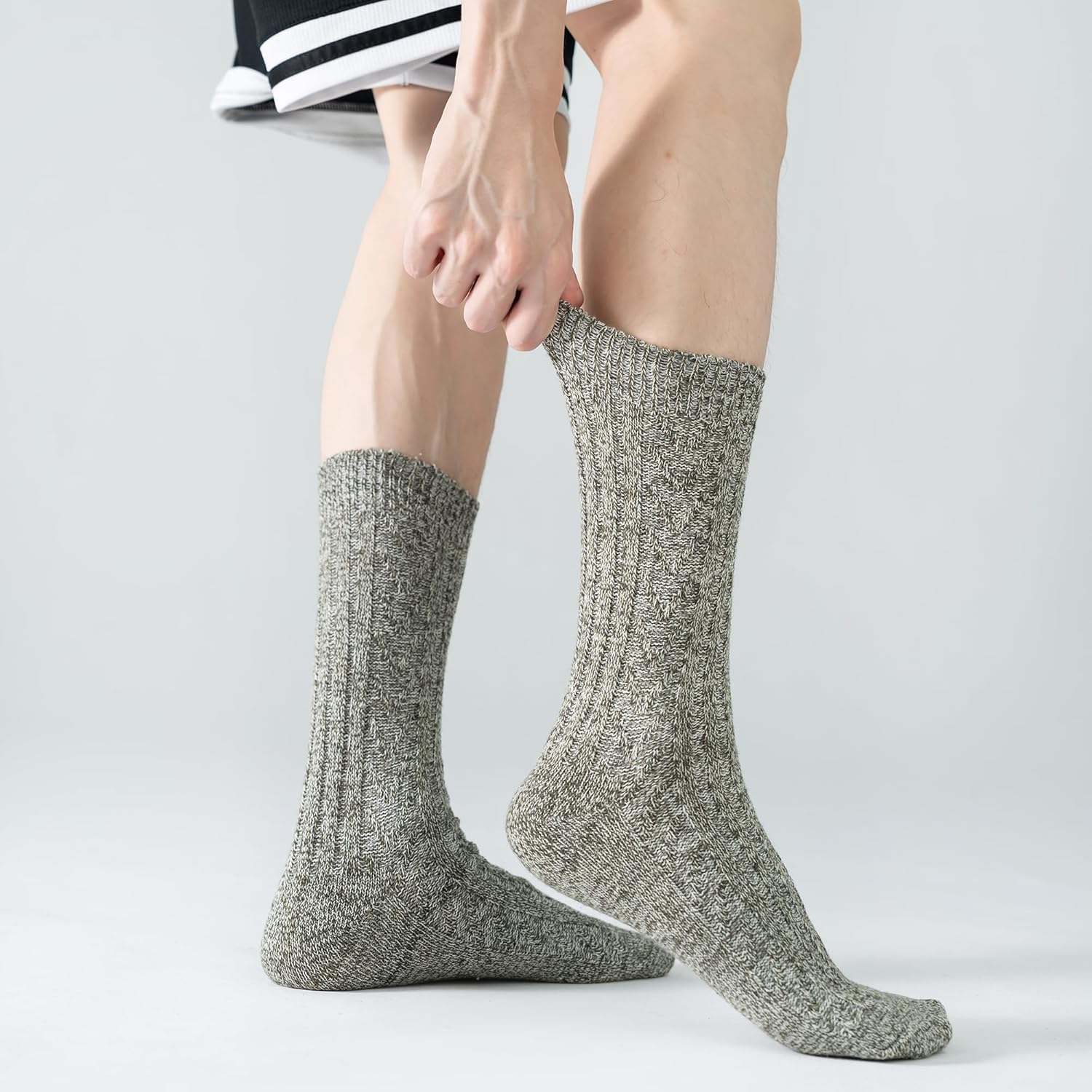 ICEIVY Socks for Men 5-6 Pairs Winter Warm Wool Crew Ankle Soft Thick Heated Thermal Socks Gifts For Men - Image 2