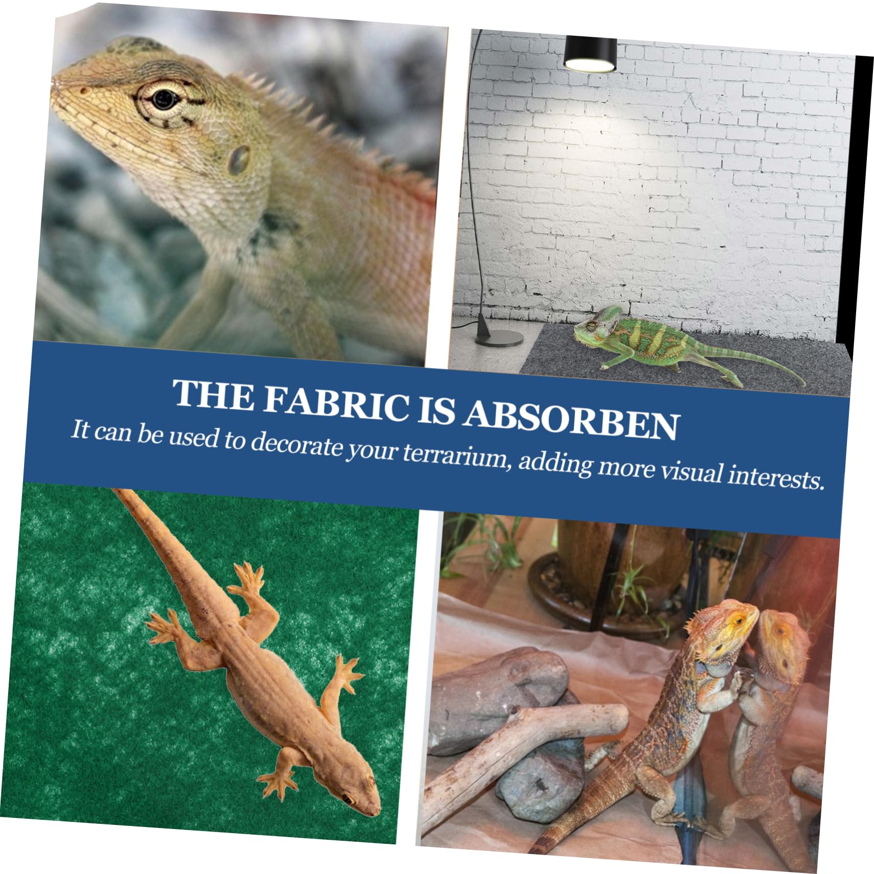 COLLBATH 8stücke Reptilien Teppich Unterlage Für Terrarium Graue Und Absorbierende Matten Geeignet Für Eidechsen Schlangen Und Schildkröten rutschfest Und Langlebig