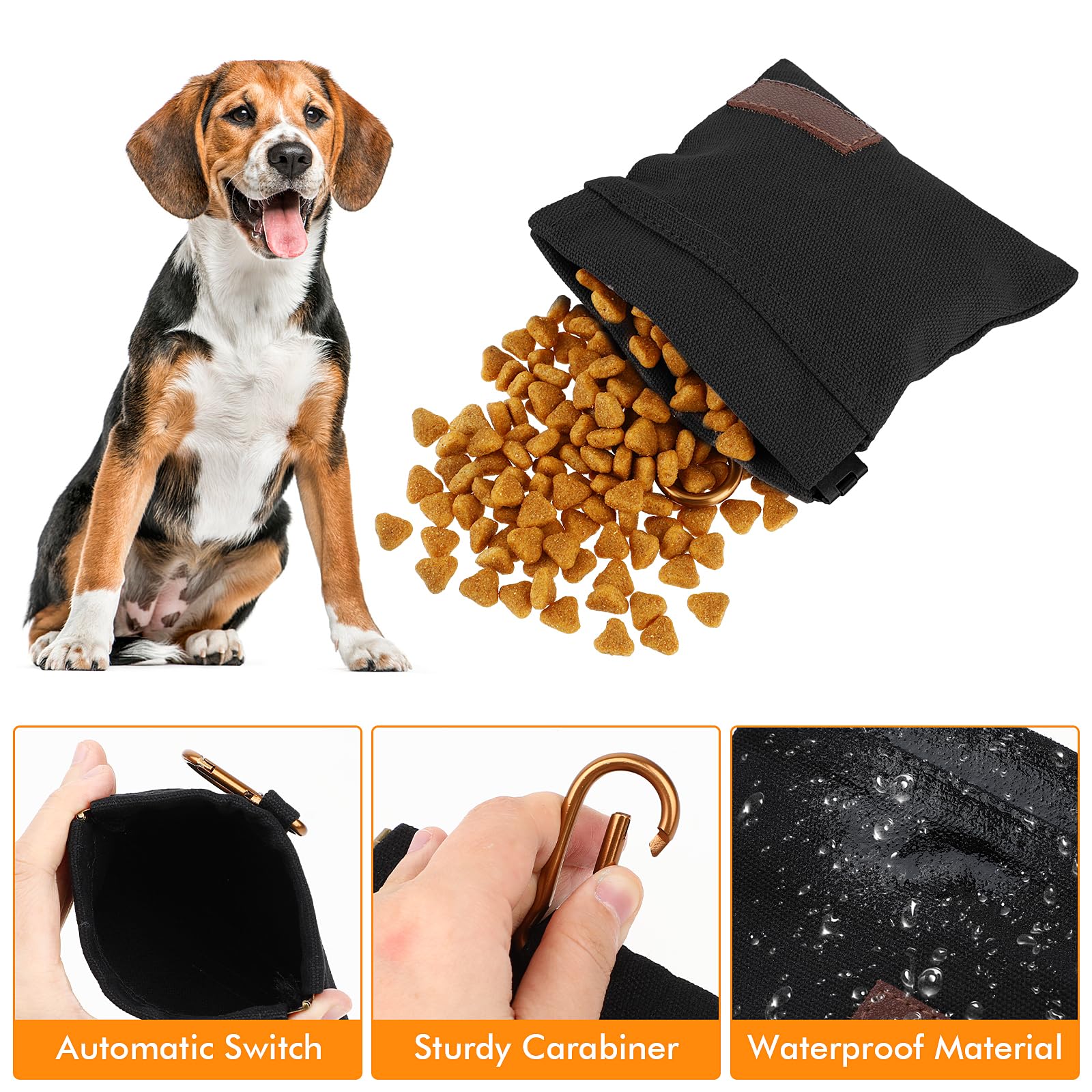 Porta Premietti Per Cani Jeffdad - Tasca Con Moschettone E Chiusura Automatica Per Addestramento