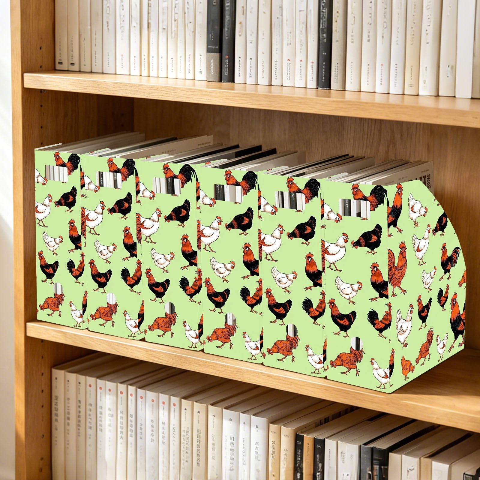 Organizador de papel de escritorio con diseño de pollo y dibujos