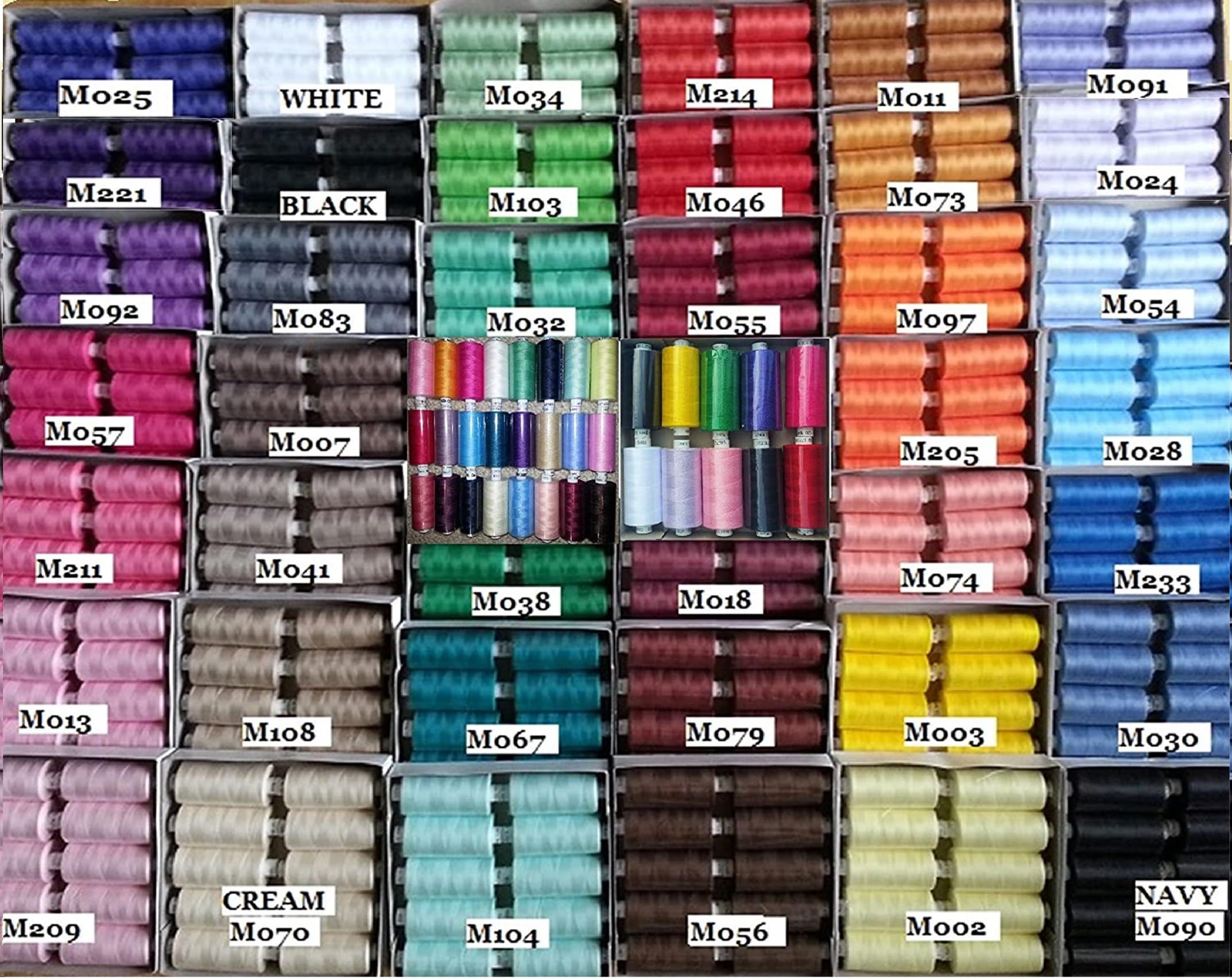 25 x Moon Coats Spun Polyester Sewing & Overlocking Thread, 1000 Yards Each - Choose Any Colors/Quantity from Shades List - Assorted Colors for Various Sewing Projects