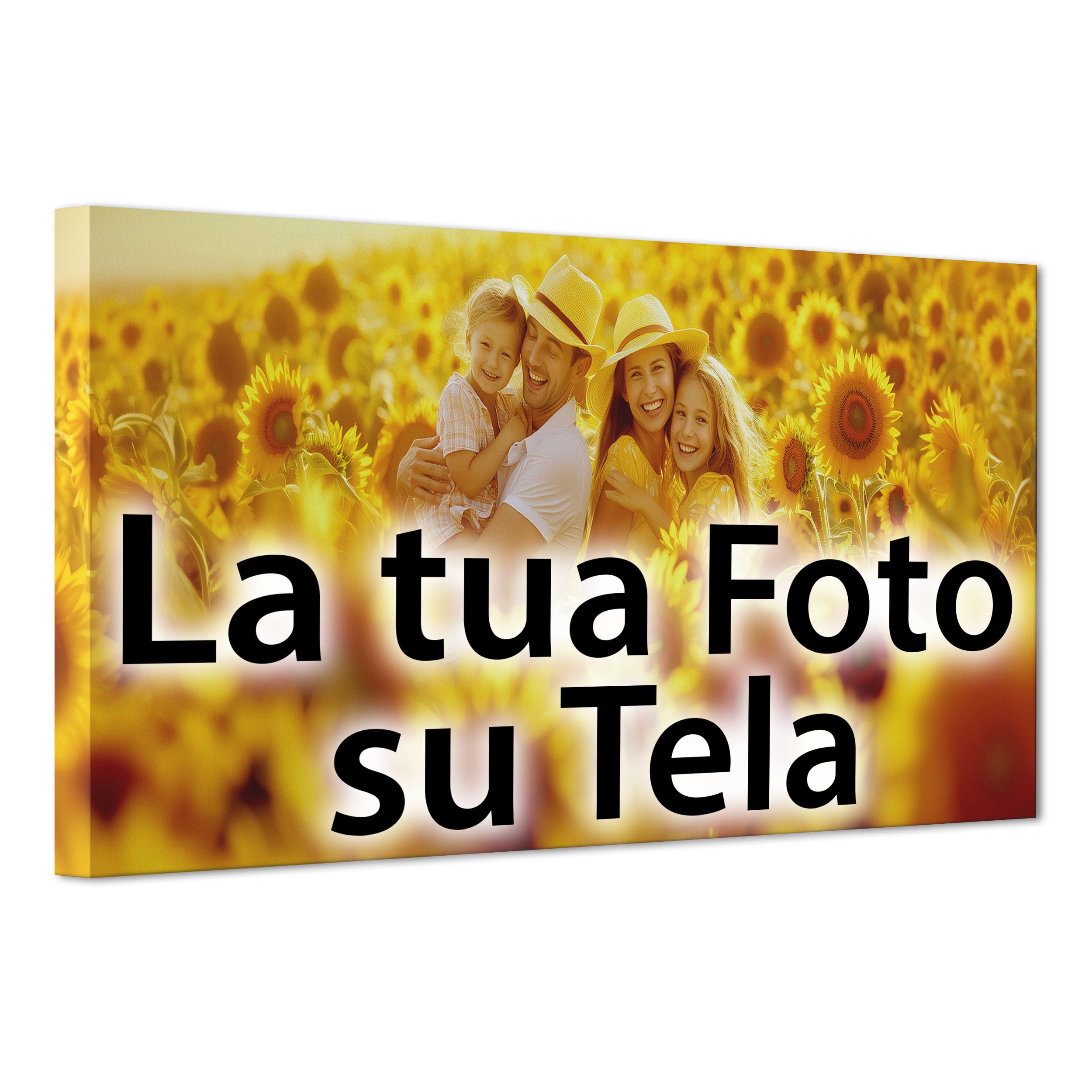 ConKrea - Cuadro personalizado sobre lienzo - Imprime tu foto en lienzo de alta definición con marco de madera maciza - Listo para colgar - 150 x 70 cm
