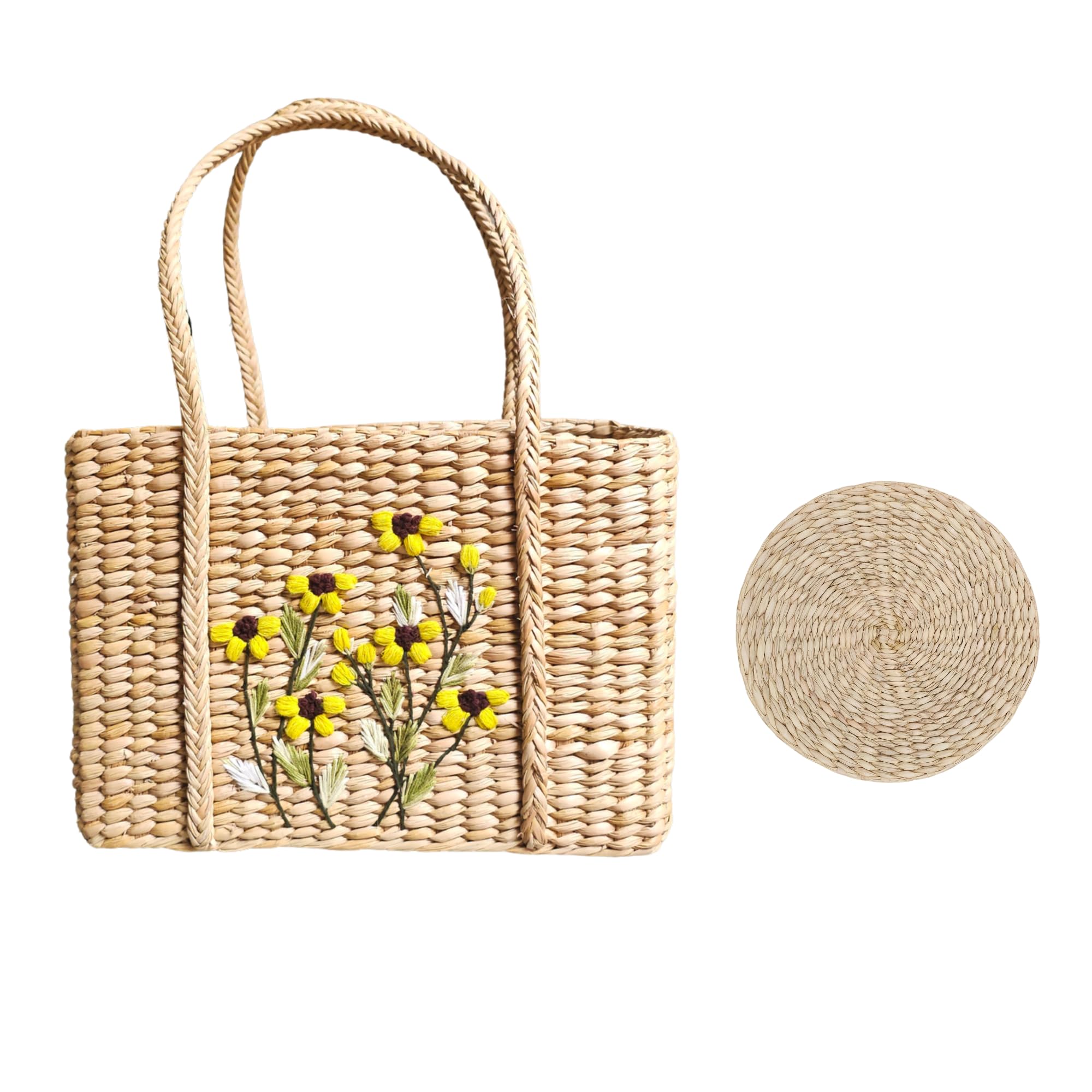 Kauna Grass Bag Manipur With Braided Handle Sturdy & Stong-picture-25