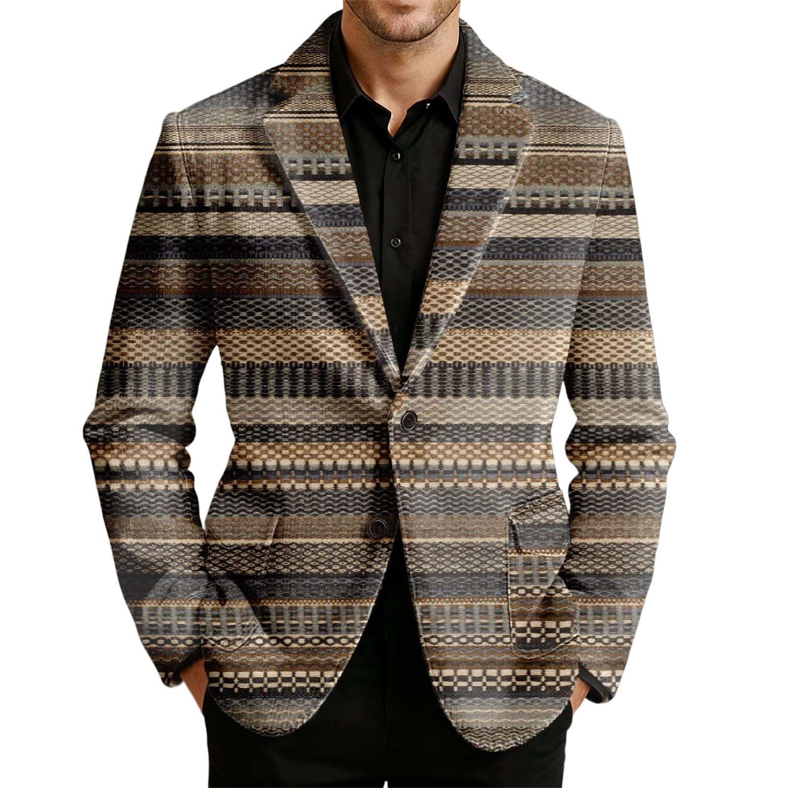 Estampado formal de pana para hombre, estilo esmoquin para chaqueta retro, elegante, casual o para usar en bodas y graduaciones