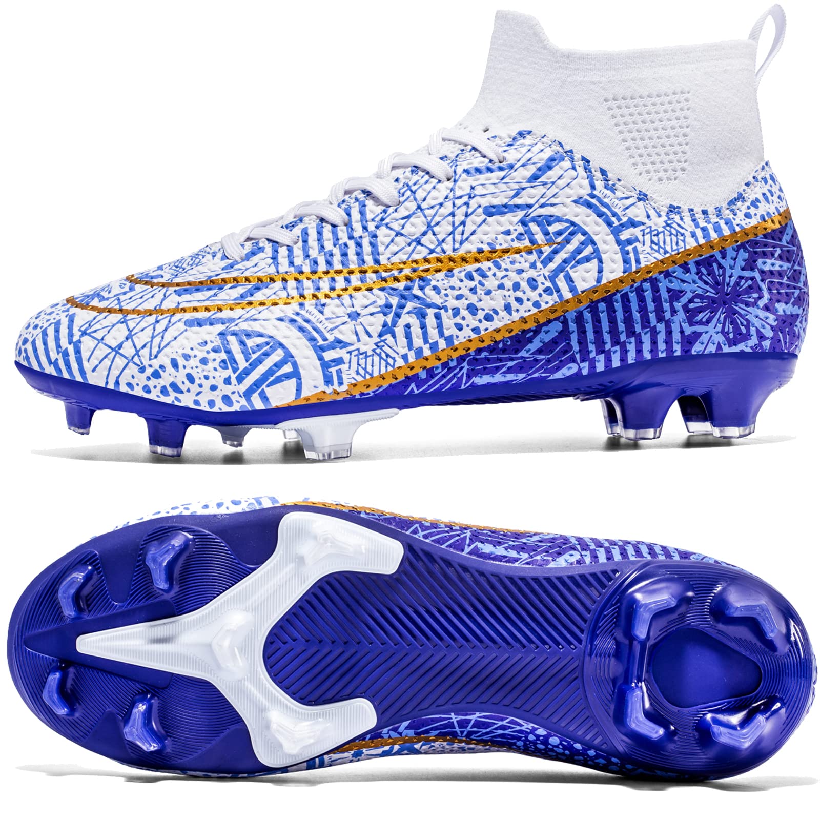 Donbest Scarpe da Calcio Uomo Tacchetti Professionale Scarpe da Calcetto Calzature da Calcio Ragazzo Scarpe da Allenamento