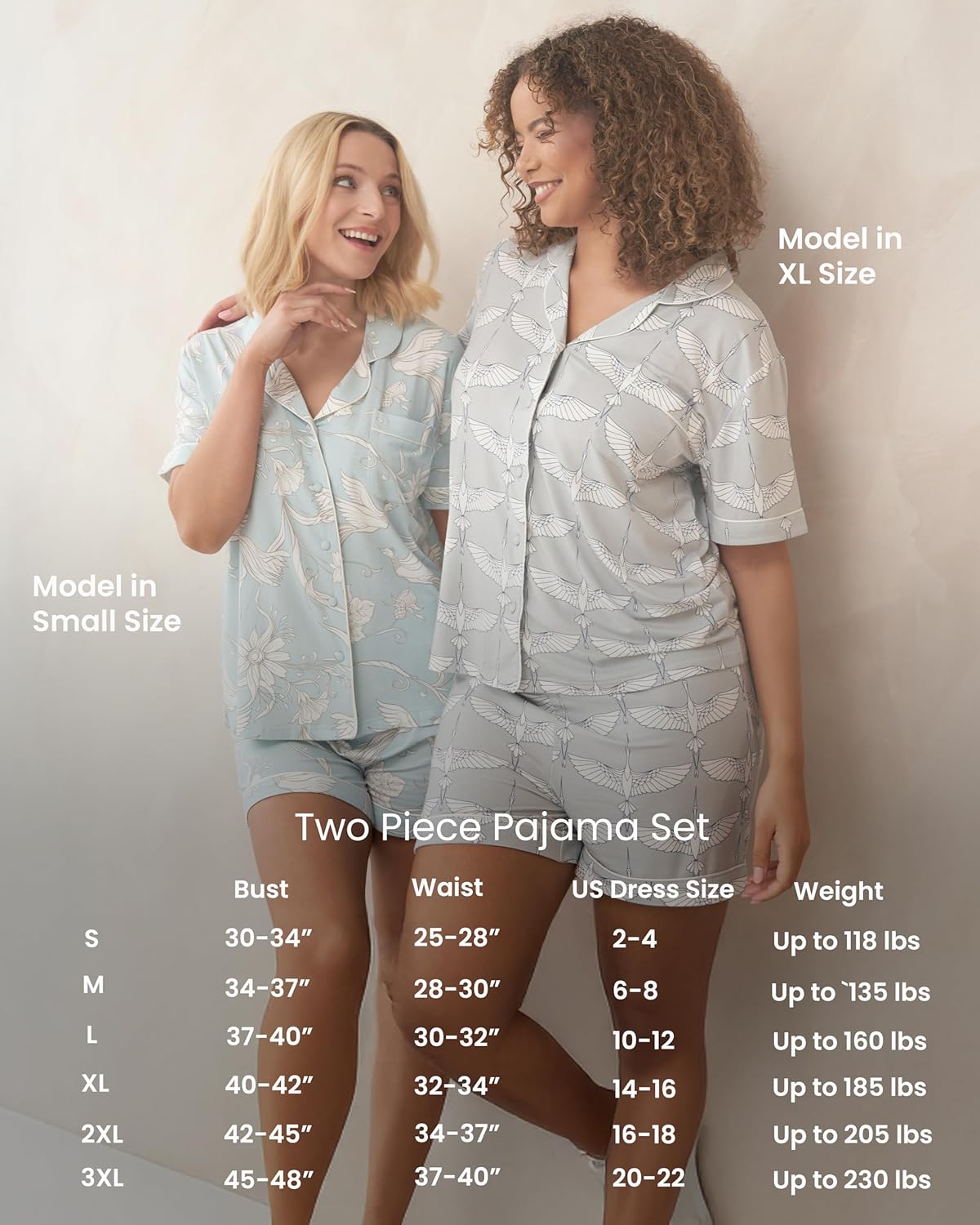Pop & Plum Soft Cooling Viscose Bamboo Pajamas for Women, Comfy PJs, Matching Button Up Pajama Shorts Set, Super Soft Pajamas - Image 6