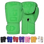 DEFY Boxing Gloves for Men & Women - Premium Quality Synthetic Leather Boxing Gloves for Training - Perfect for Punching Heavy Bags, Sparring, & Fighting Gloves (Green, 08oz)