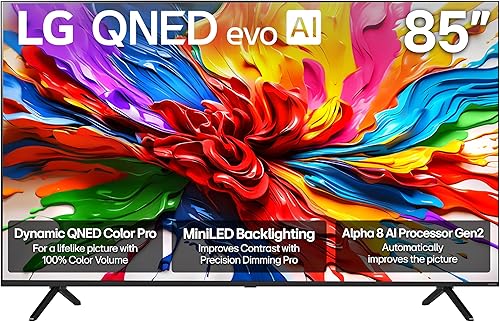 Vista 19 de LG televisor inteligente Mini LED 4K serie QNED evo AI QNED92A de 65 pulgadas con Dolby Atmos, Dolby Vision, HDR10, AI Super Upscaling 4K, modo