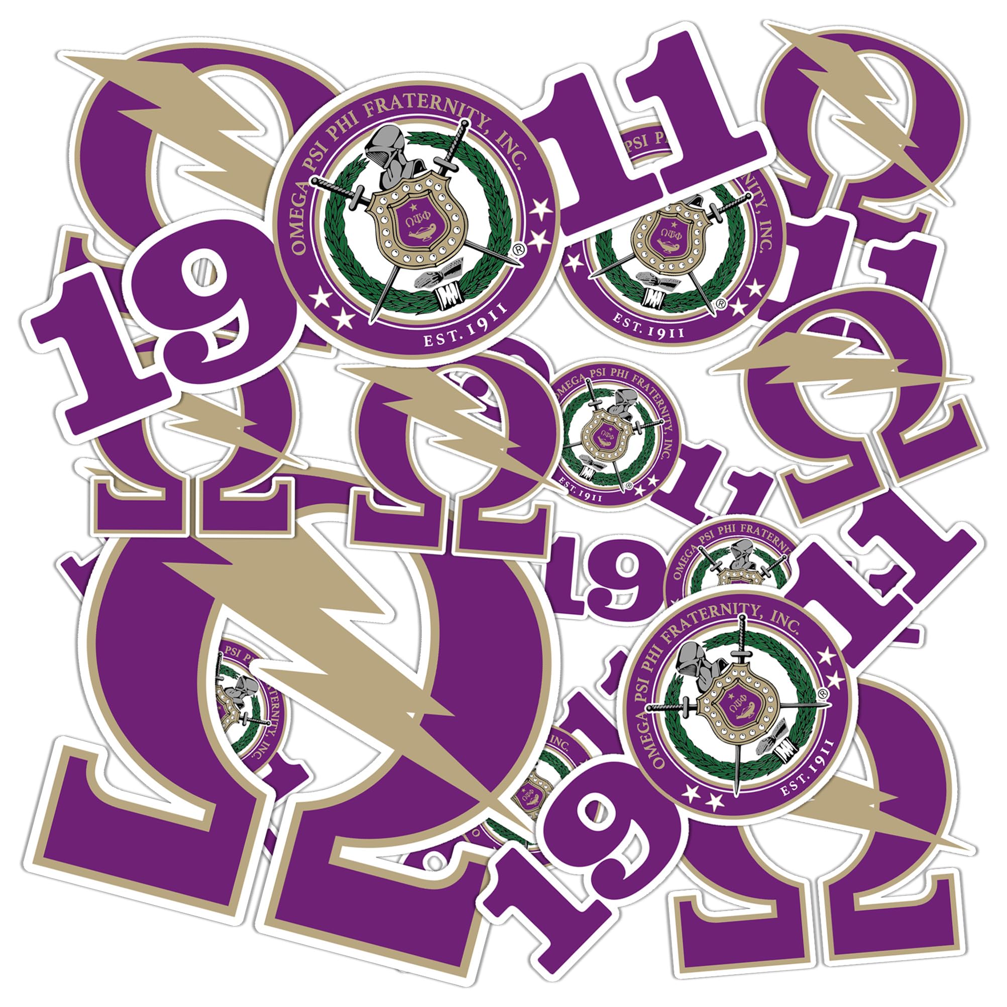 Desert Cactus Omega Psi Phi Sticker OPP Omega Man Divine 9 Multiple Size Sheet Decal Laptop Water Bottle Car Sheet (T1-4)