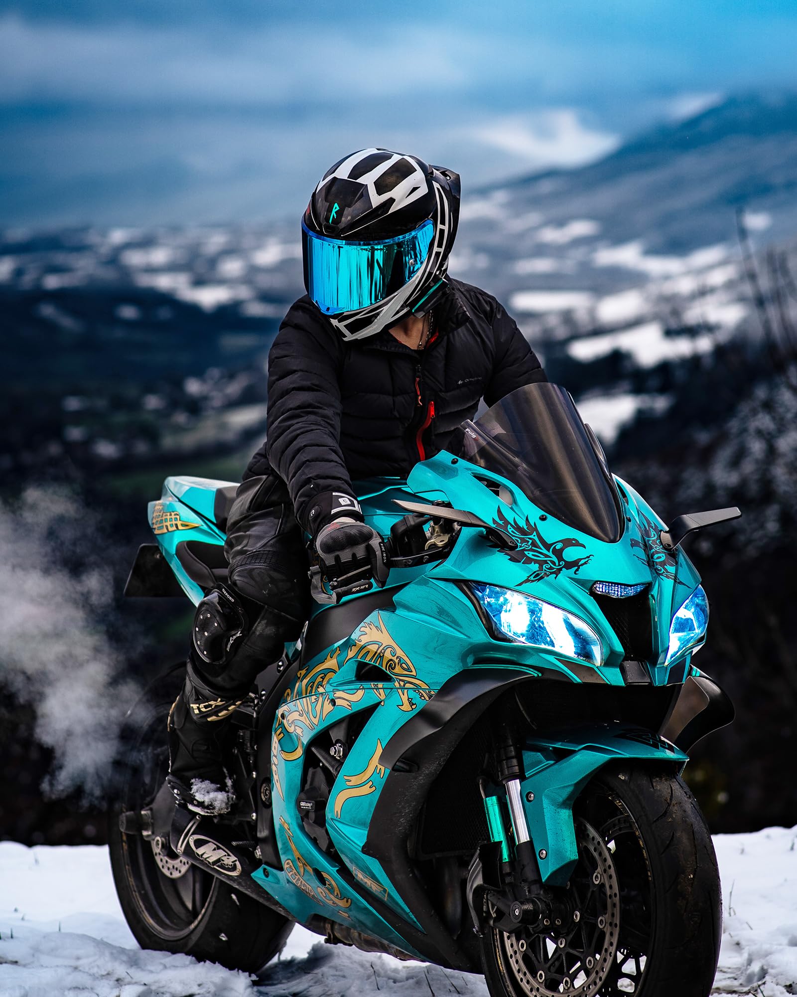 RIDEIRON Guantes Moto Calefactables, CE Nivel 1 KP, Pantalla Táctil | Calor hasta las puntas de los dedos, 3 niveles, modo inteligente, batería recargable de 7,4 V e impermeables, modelo: MG7501H
