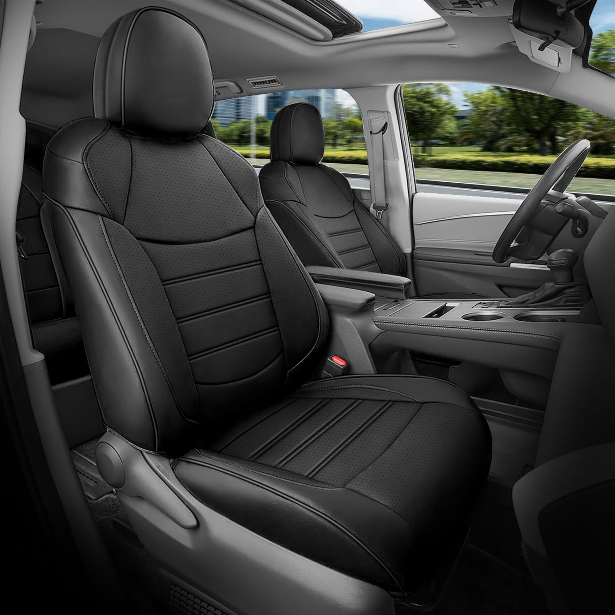 Custom Fit Sienna Seat Covers (7-Seat, Black)