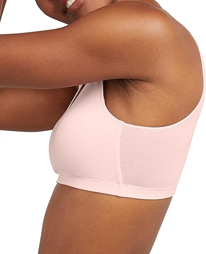 Miniatura 3 de Hanes Top corto de algodón con cuello redondo para mujer (paquete de 3)