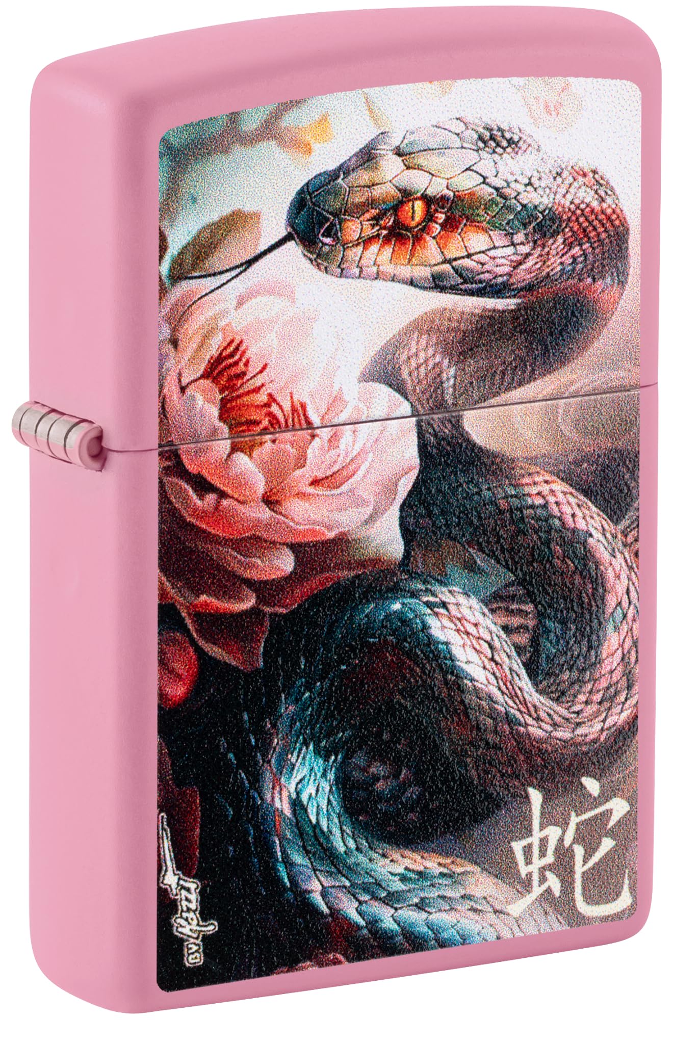 Zippo Sturmfeuerzeug - Animals - Mazzi, Pink Matte, Color Image - Nachfüllbar - Wiederverwendbar - Windfestes Design - Geschenkbox - Made in USA