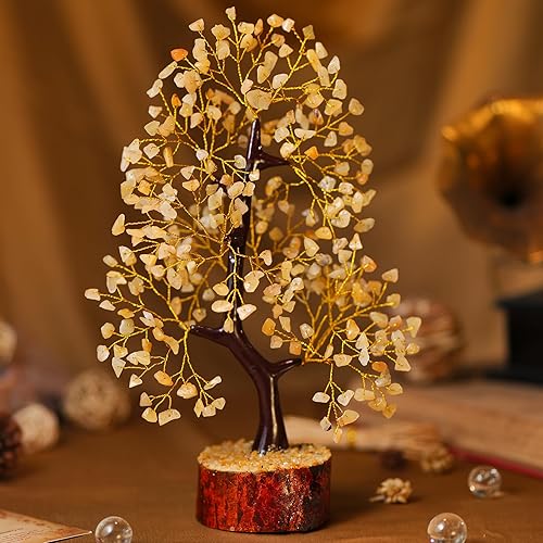 Miniatura 6 de YUVDIPR Árbol de dinero de aventurina amarilla, limpieza de aura, chakras, decoración de habitación, buena suerte, cocina, reiki, decoración del
