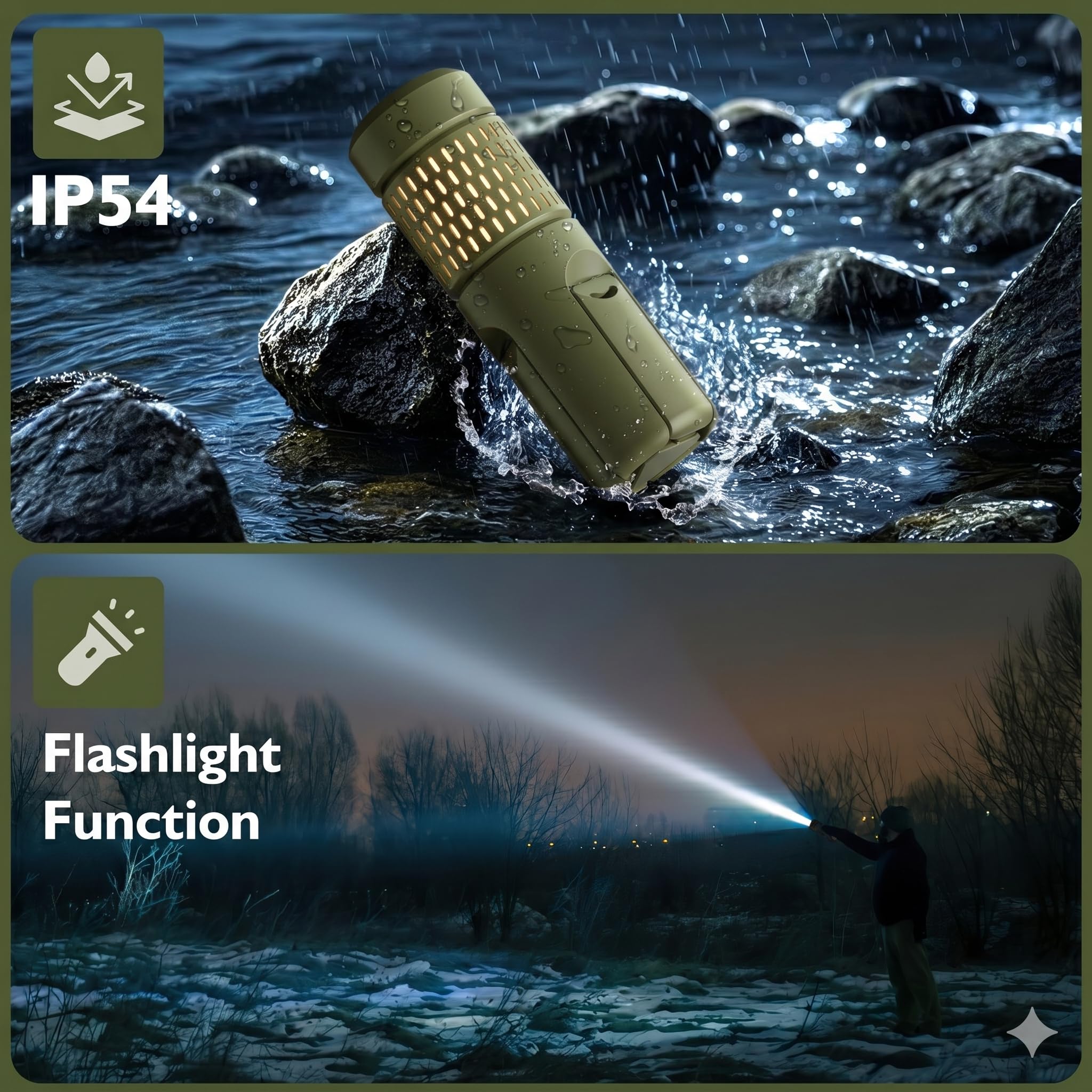 Camping-Lichter, wiederaufladbar, zusammenklappbar, Camping-Laternen | Tragbare Taschenlampen, Campinglicht für Zelt, Notfall, Outdoor, IPX5 Wasserdicht