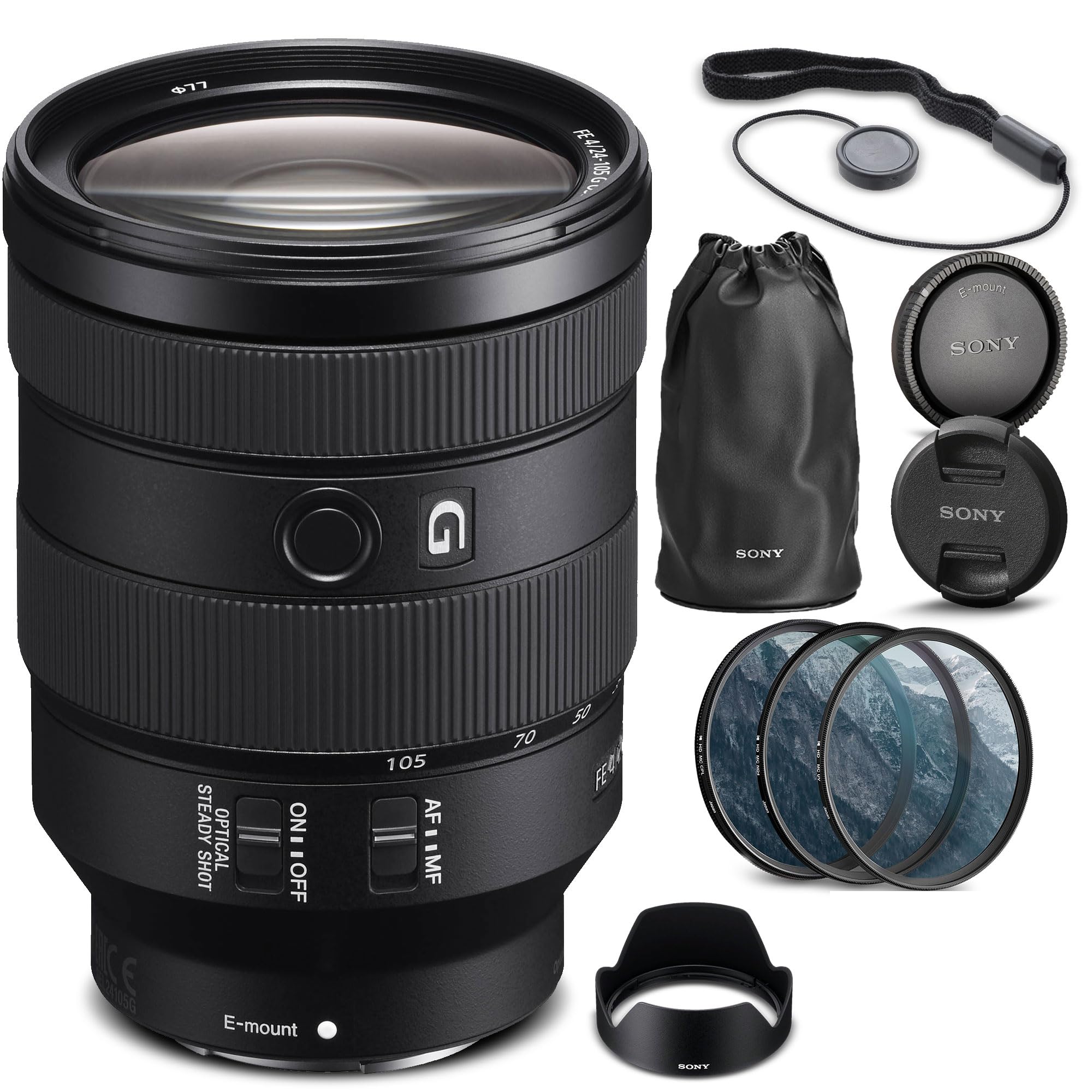 SONY FE 24-105mm F4 G OSS フィルターセット Amazon.com : Sony FE 24-105mm f/4 G OSS Lens (SEL24105G/2) +