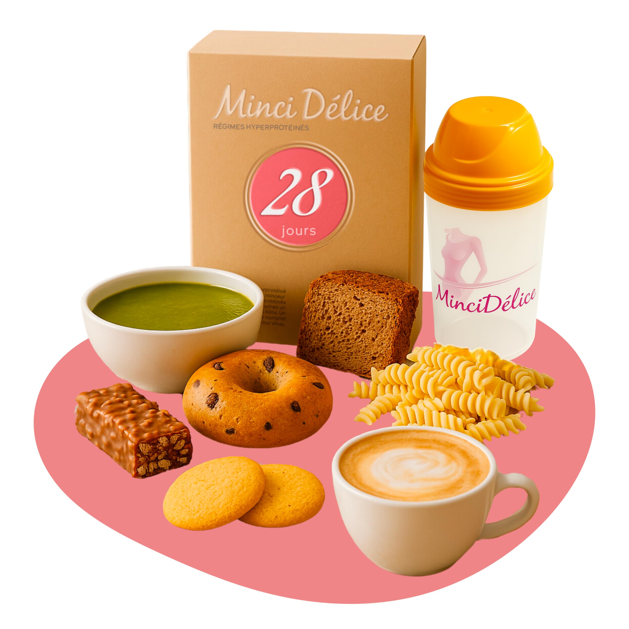 Régime hyperprotéiné 28 jours – 66 repas prêts à consommer – Minceur rapide et pratique (-9kg max)