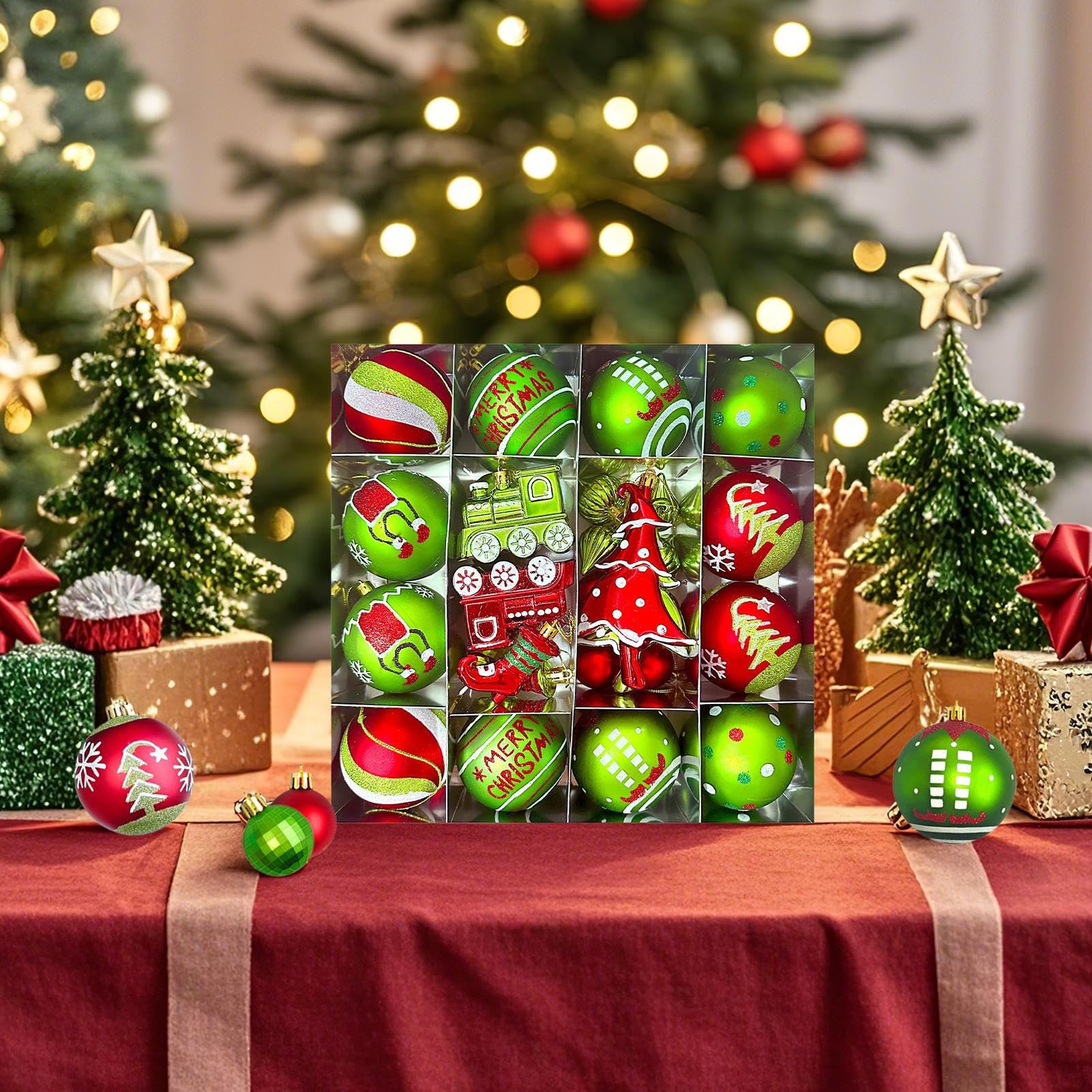 Bolas De Árbol De Navidad Juego A Prueba De Roturas | De Árbol De Navidad Irrompible Para Bodas Y De Interior Y Exterior, Para Árbol, Corona, Chimenea Y Mesa